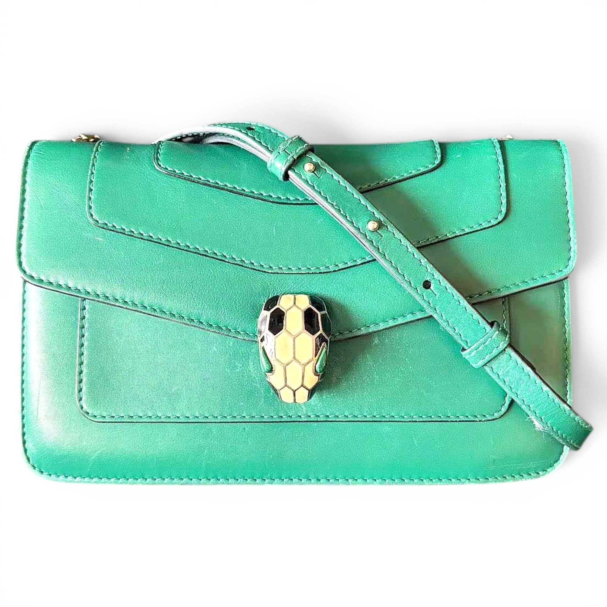 Serpenti leather handbag