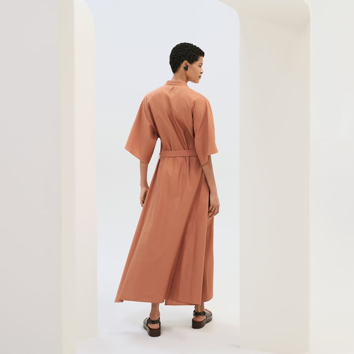 Marron Alezan "Mosaique" Prairie Dress