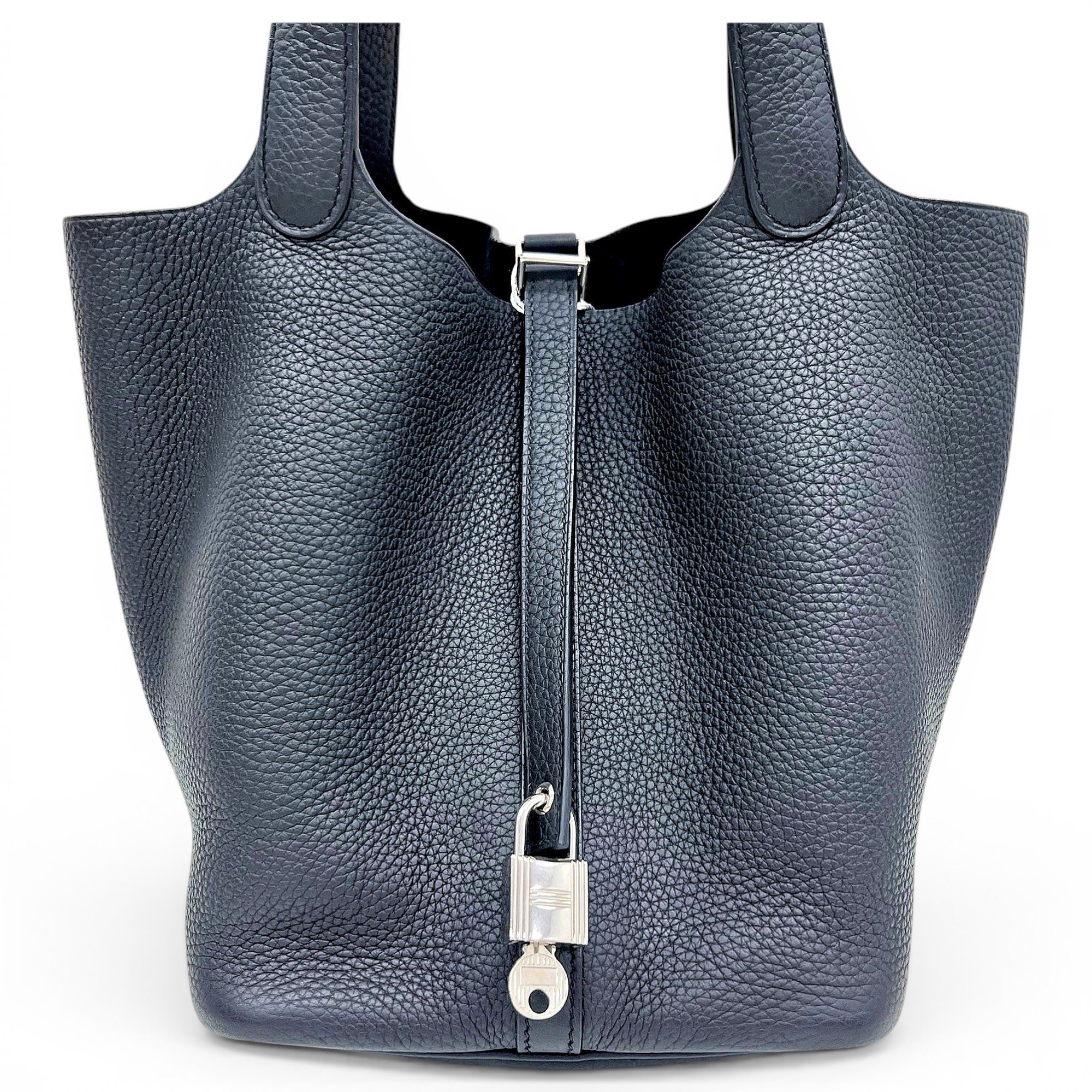 Picotin leather tote