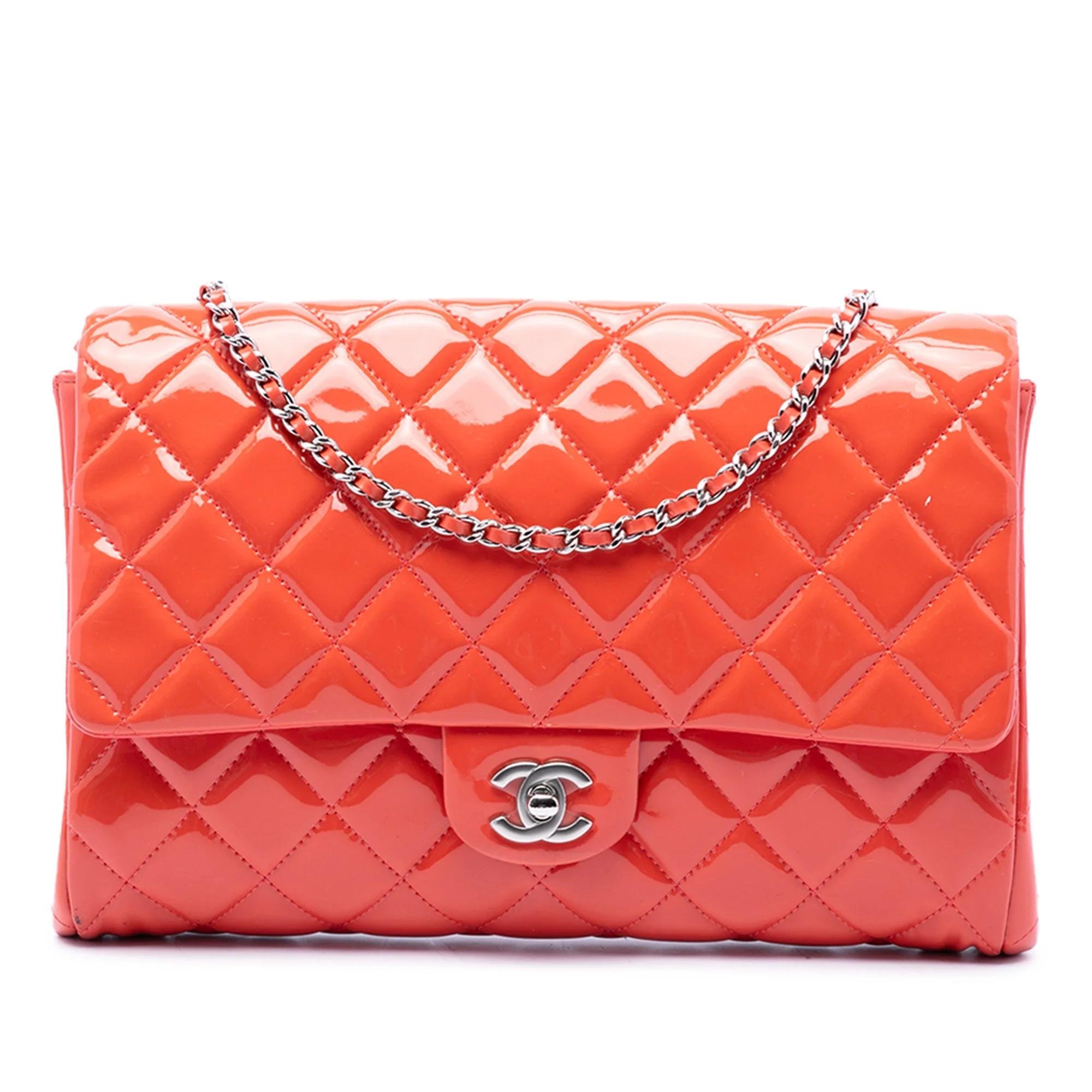 Patent leather handbag