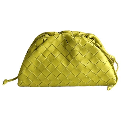 Pouch leather clutch bag
