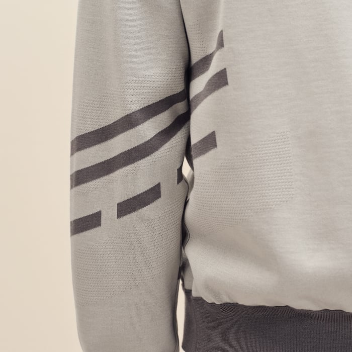 Gris Éléphant "H Golf" Reversible Hooded Jacket