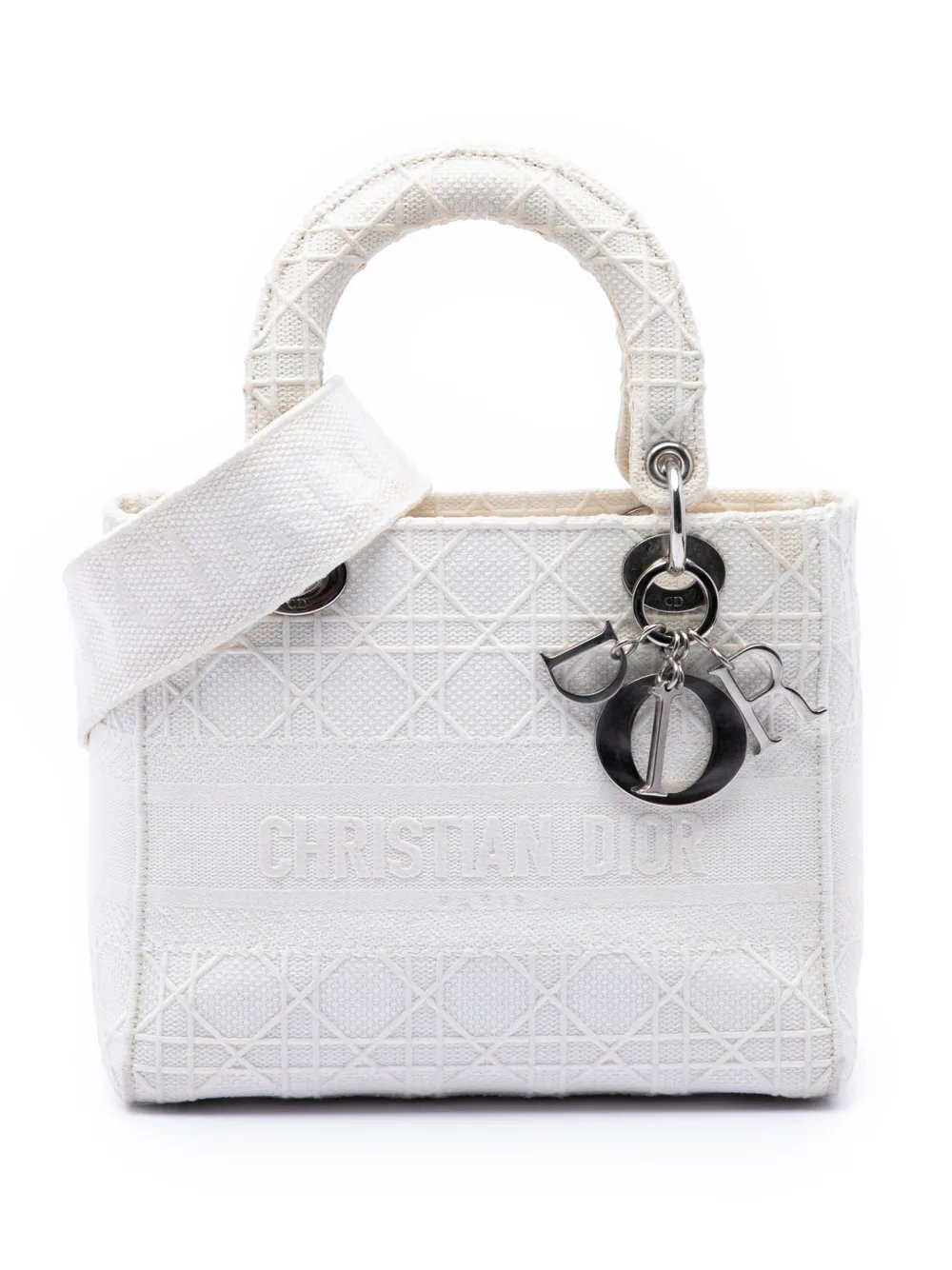 2020 Medium Canvas Cannage Lady D Lite satchel