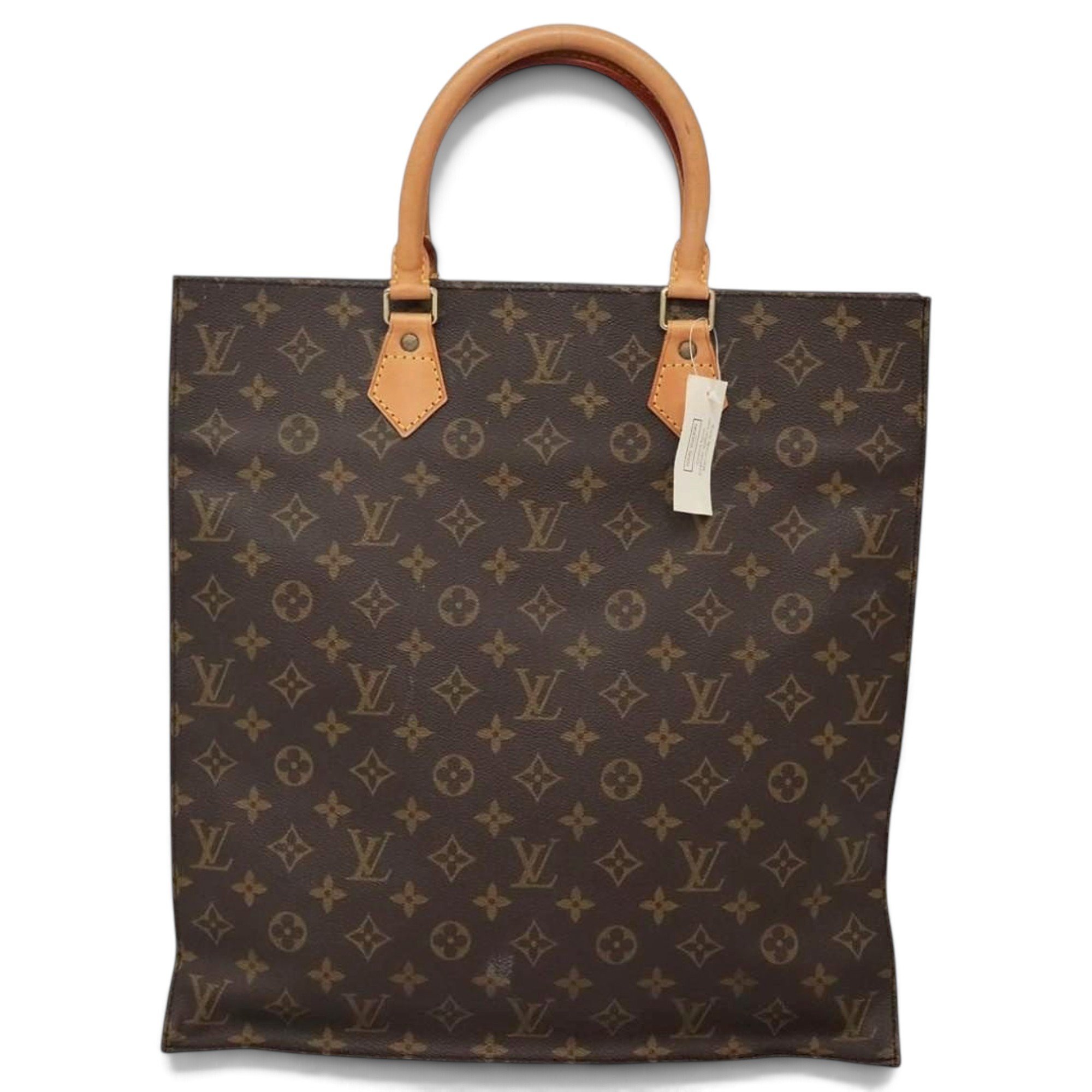 Plat leather handbag