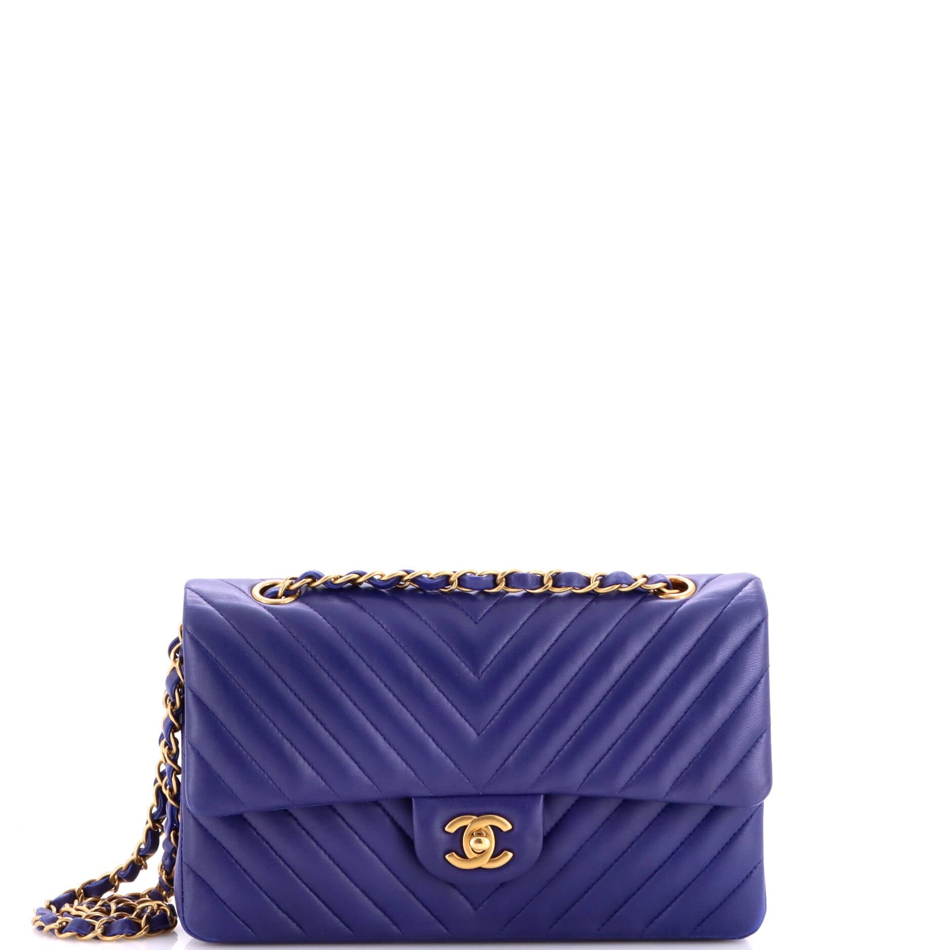 Classic Double Flap Bag Chevron Lambskin Small