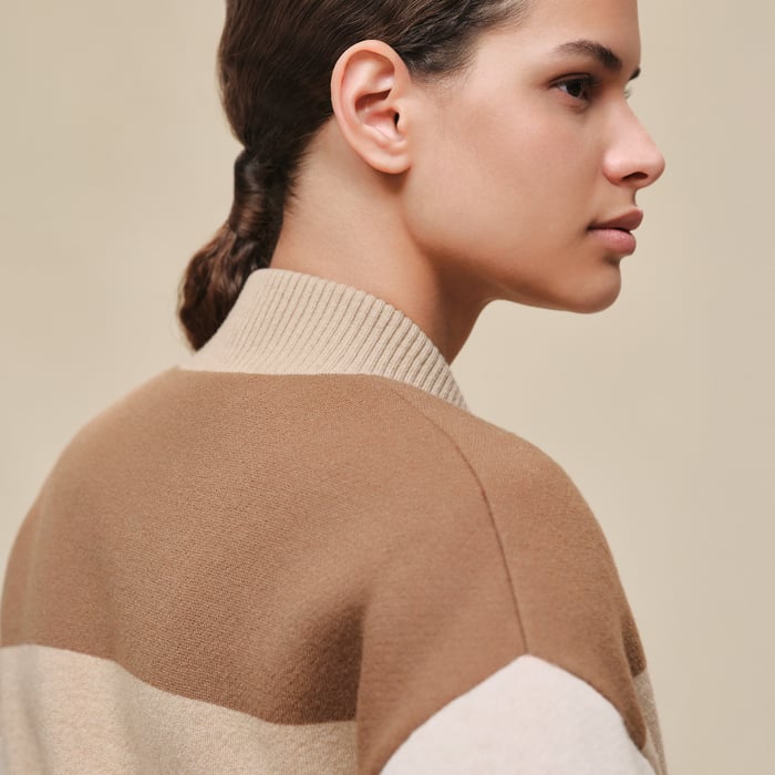 Beige Amande "Grand Manege" Quilted Jacket