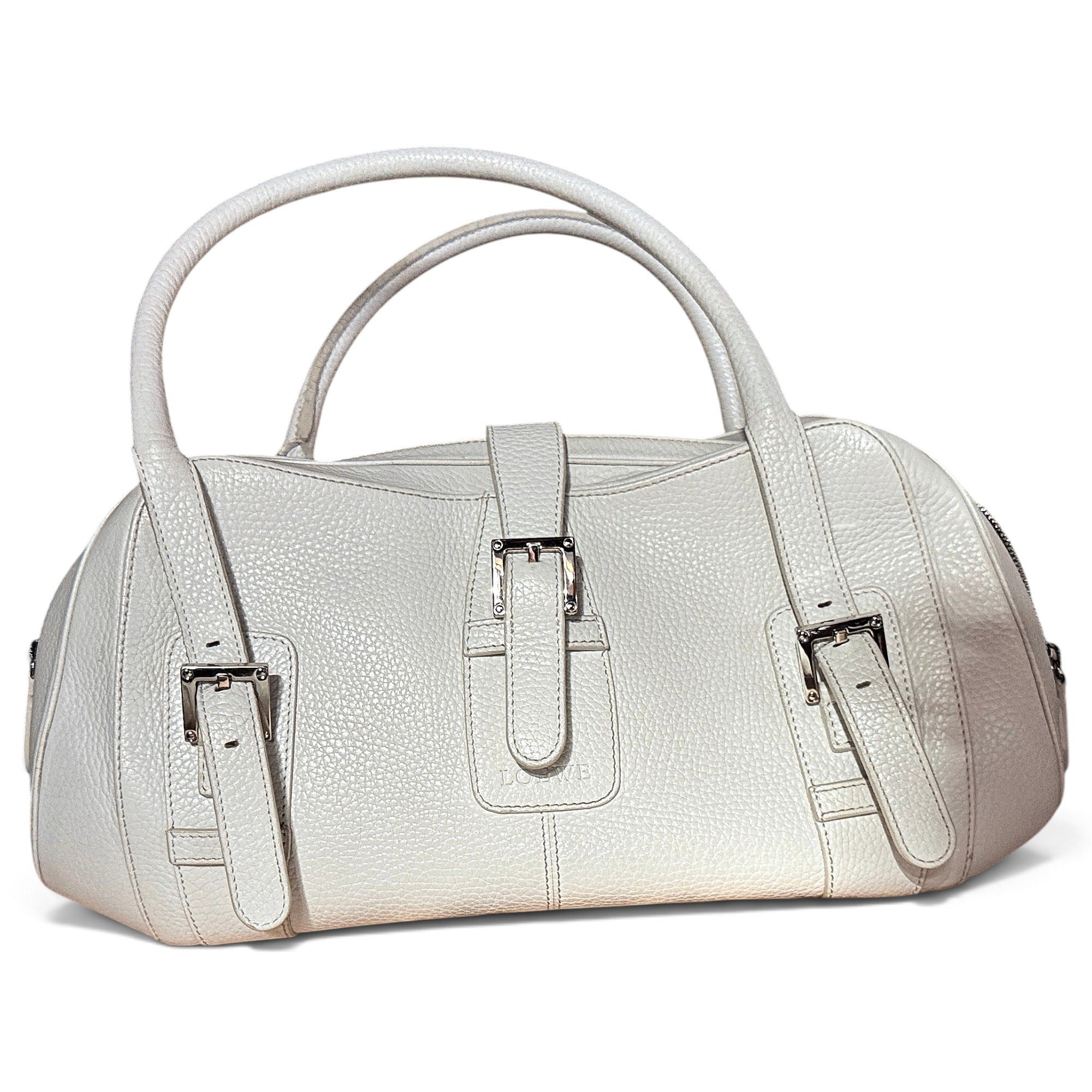 Leather bowling bag