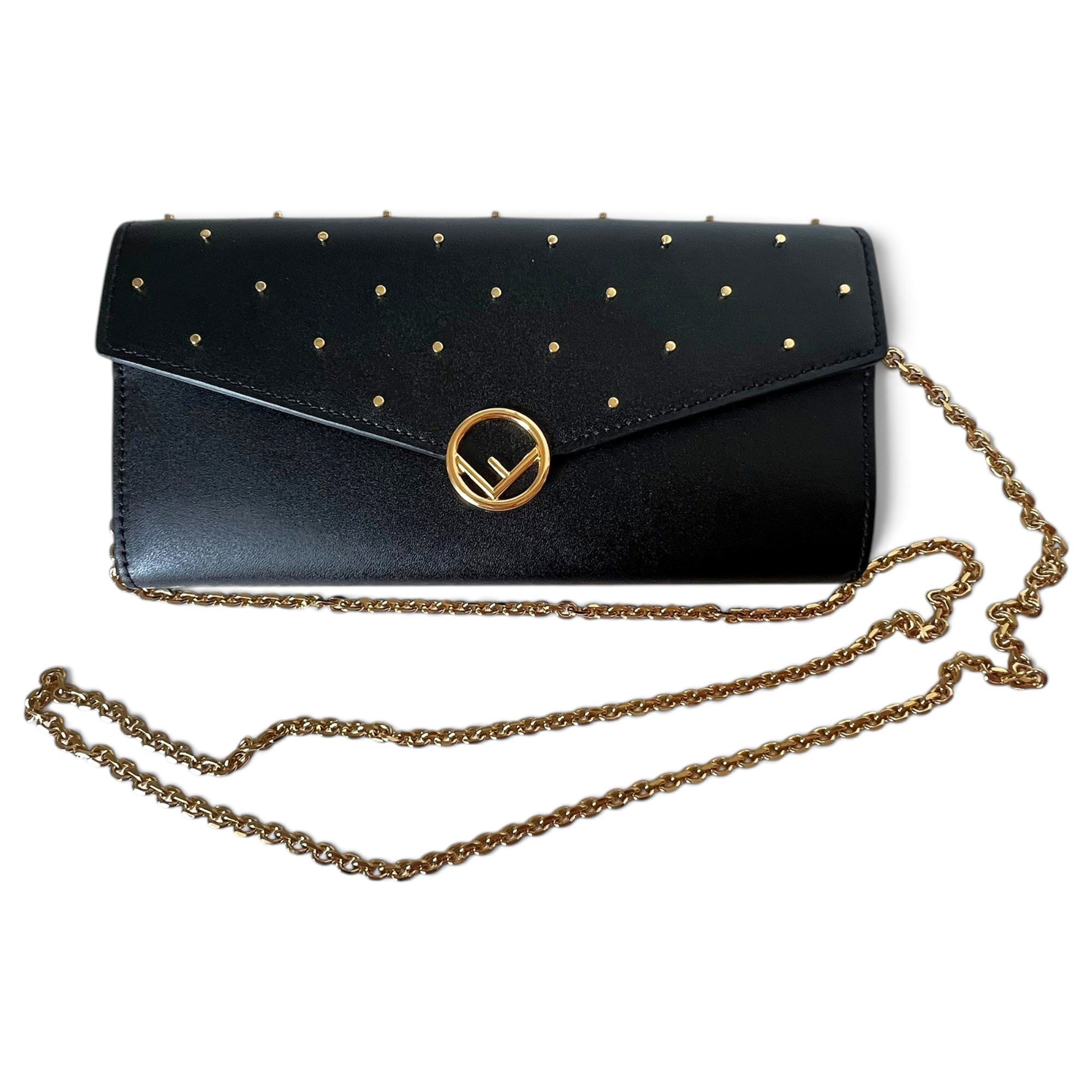 Wallet On Chain leather handbag