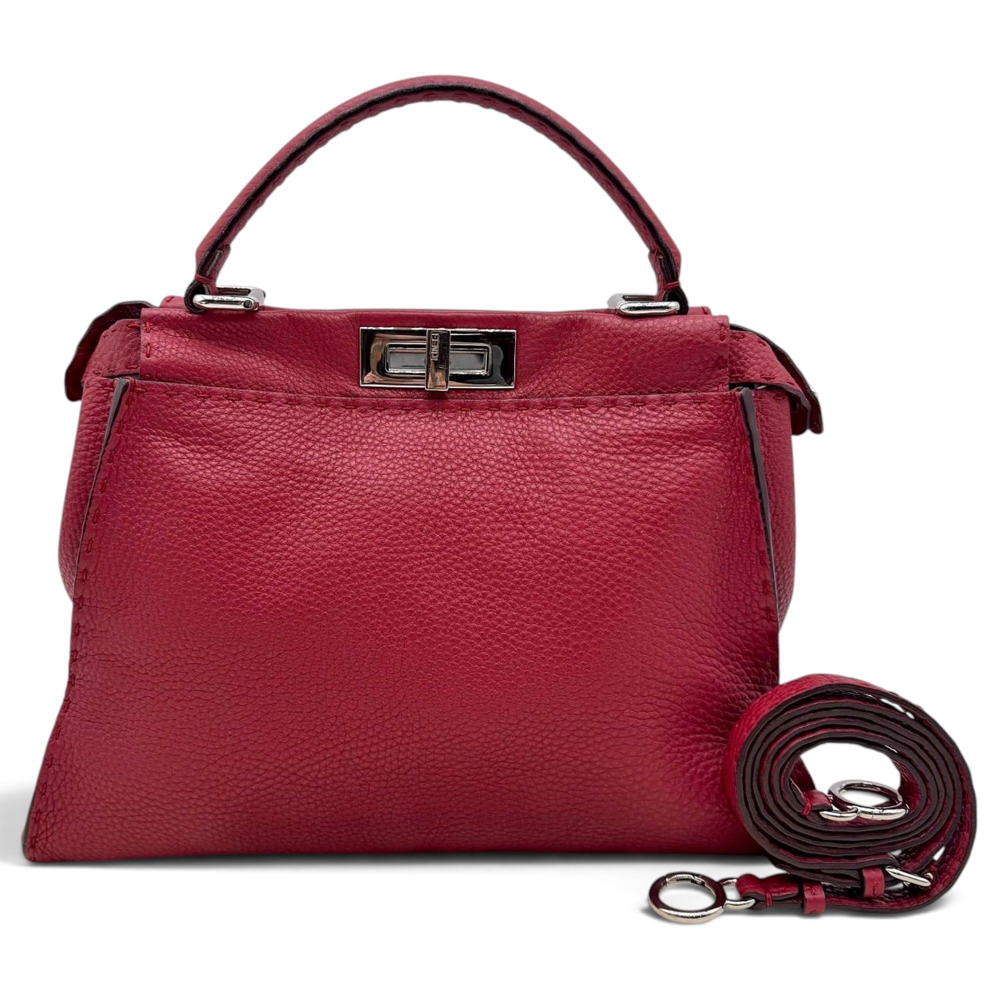 Peekaboo leather handbag