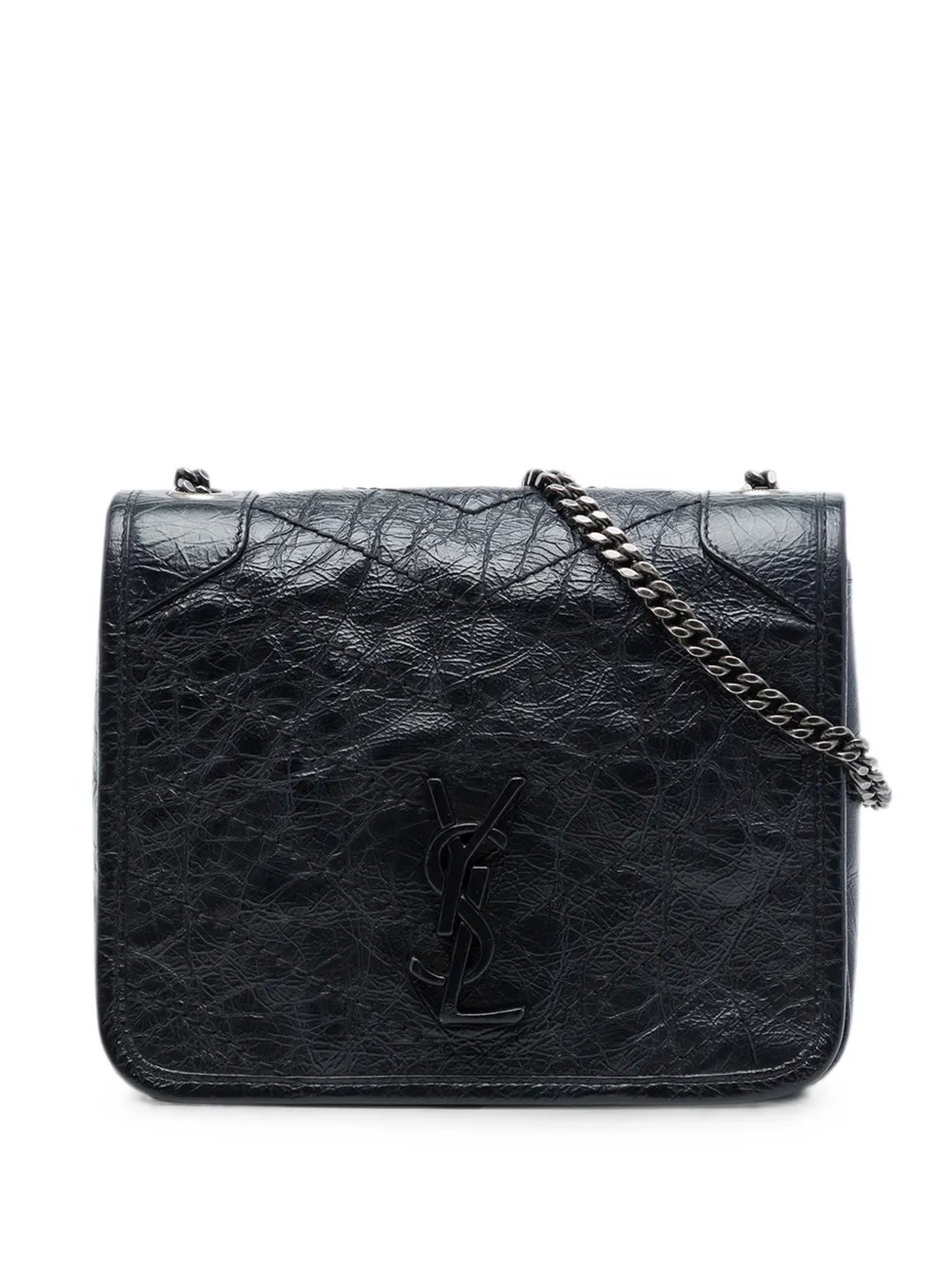 2019 Crinkled Calfskin Niki Wallet on Chain crossbody bag