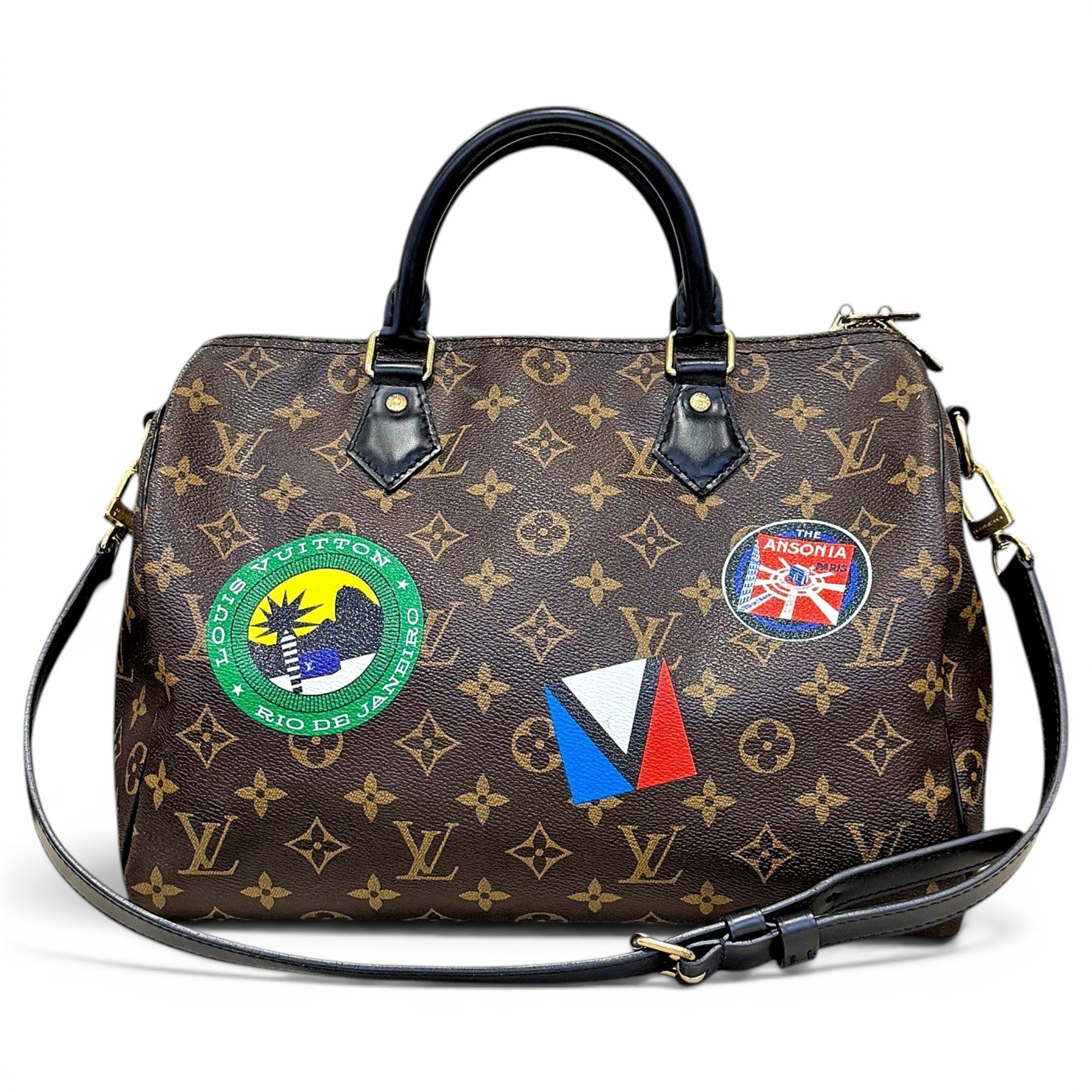 Speedy leather handbag