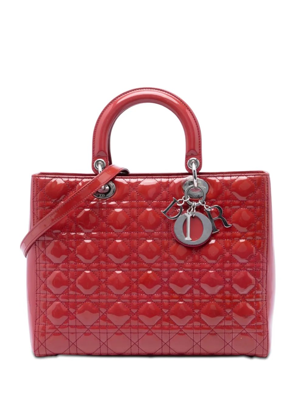 2011 Large Patent Cannage Lady Dior satchel