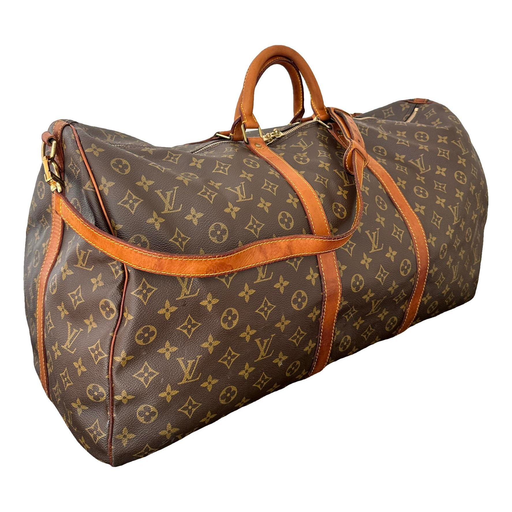 Keepall leather travel bag