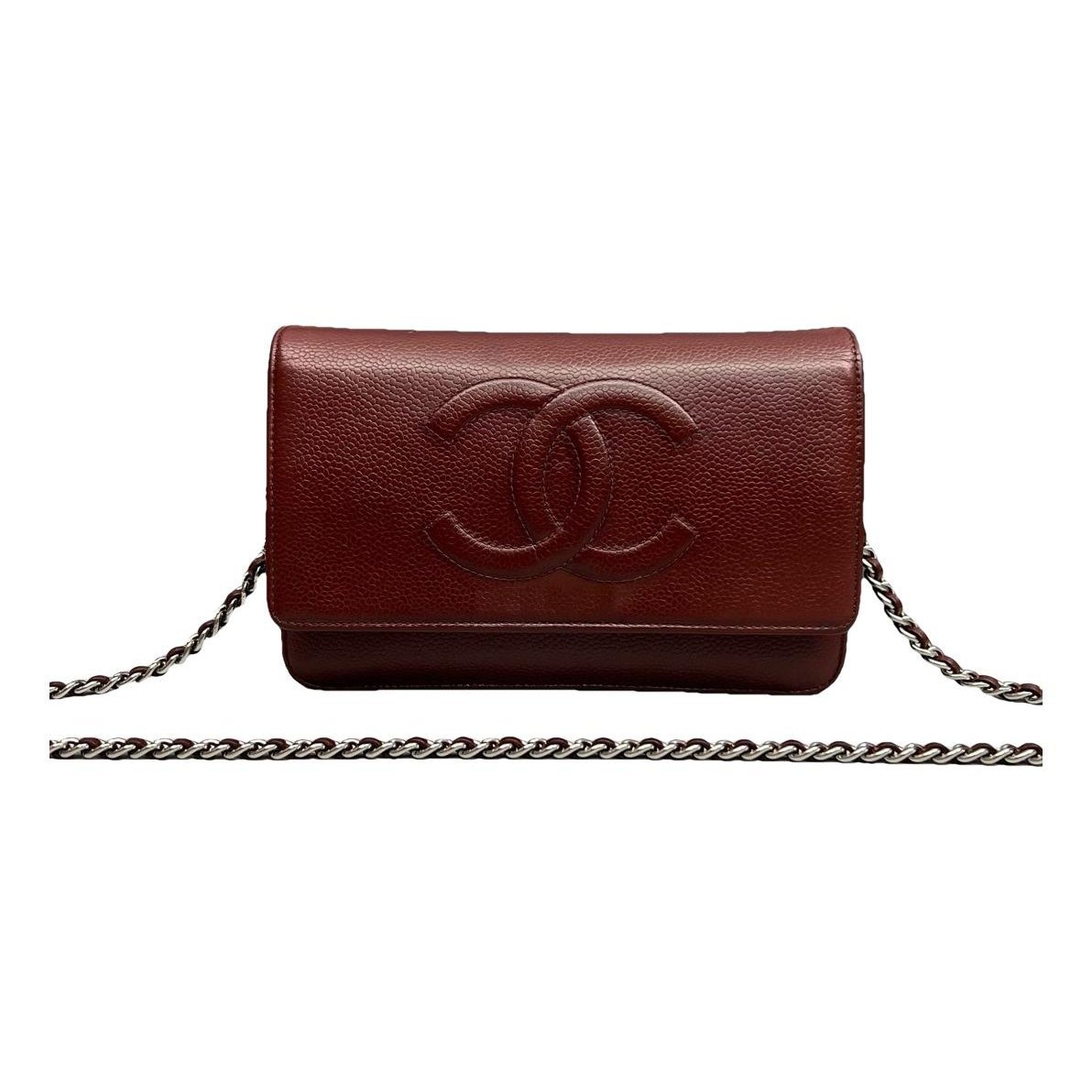 Wallet On Chain Double C leather crossbody bag