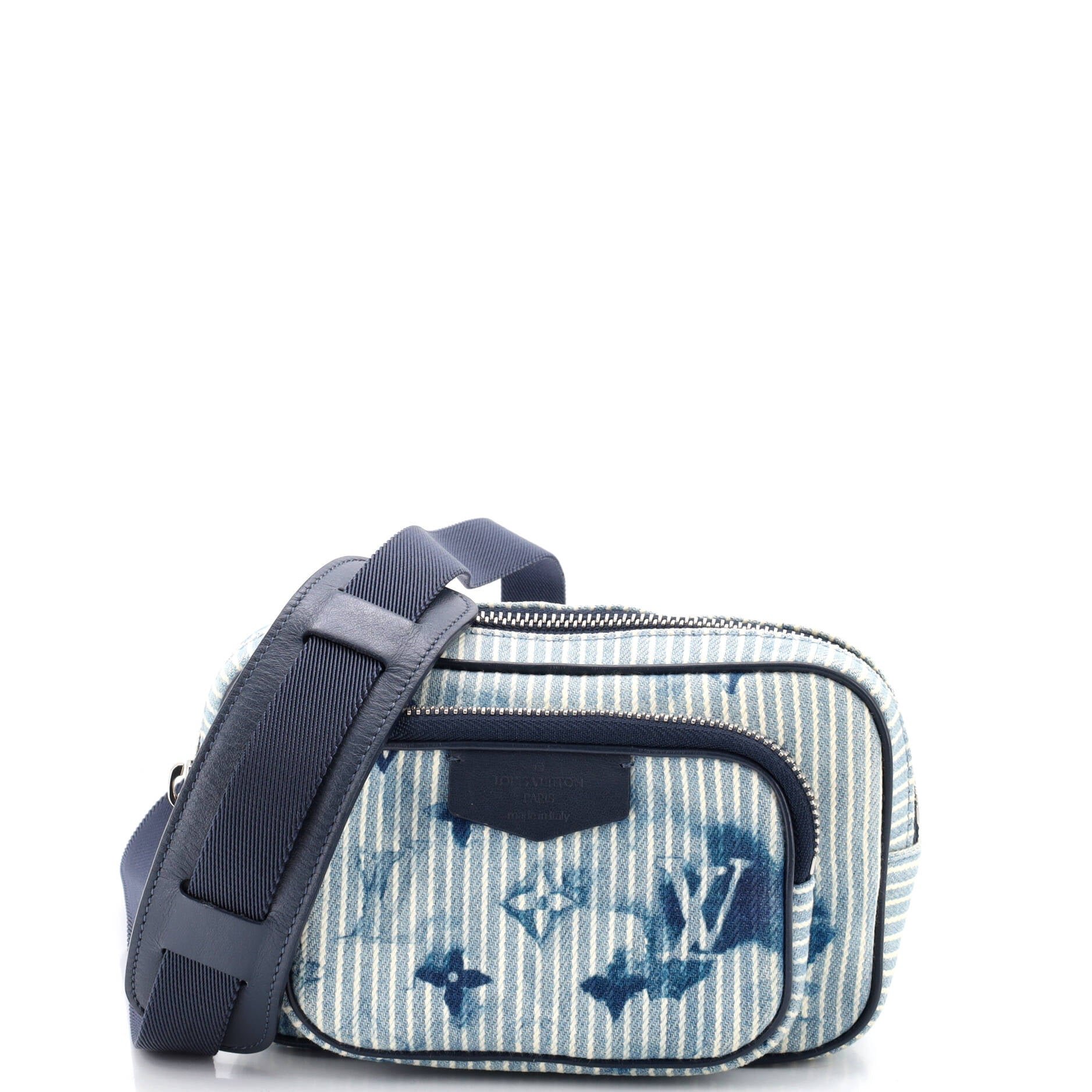 Outdoor Pouch Limited Edition Monogram Watercolor Stripes Denim