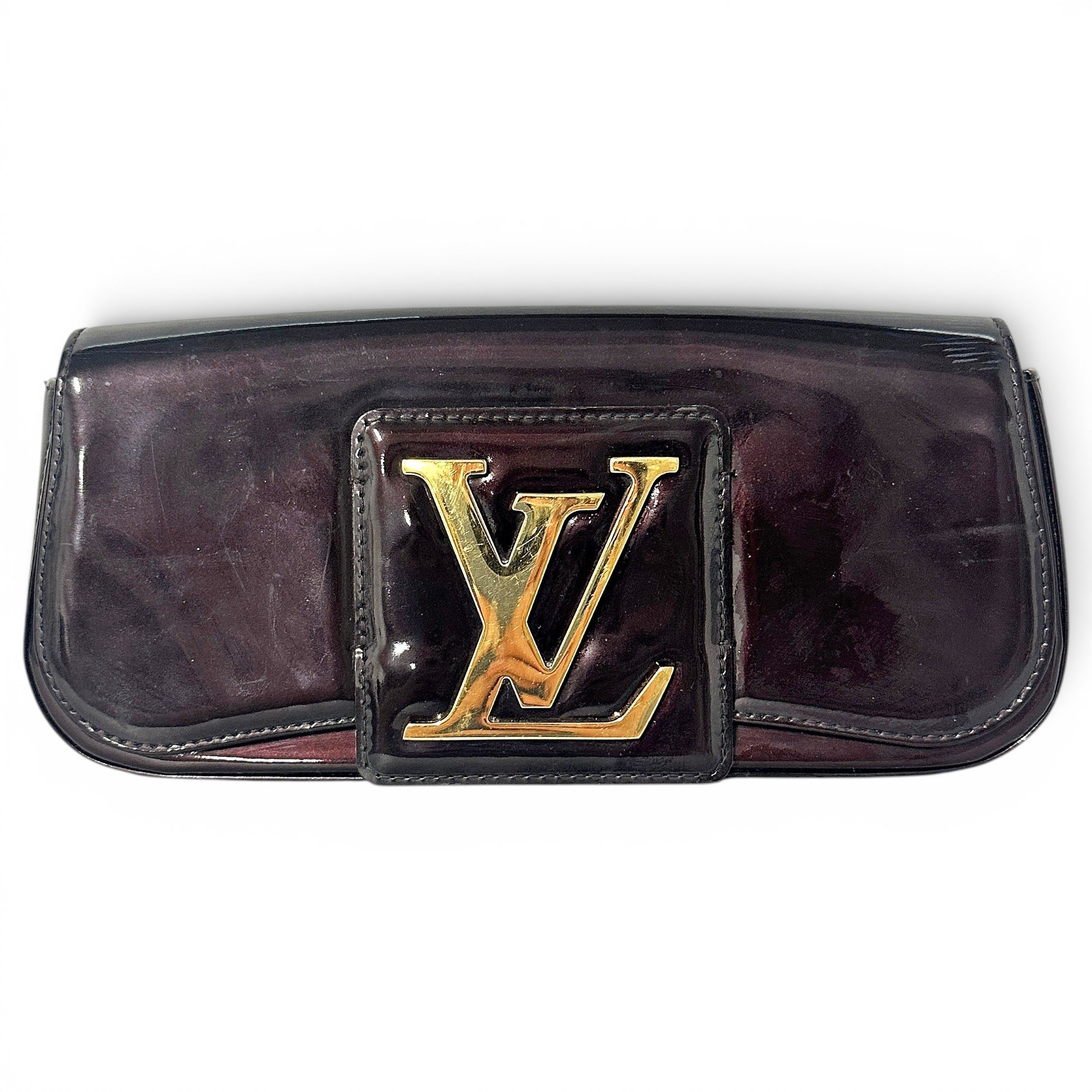 Sobe patent leather clutch bag