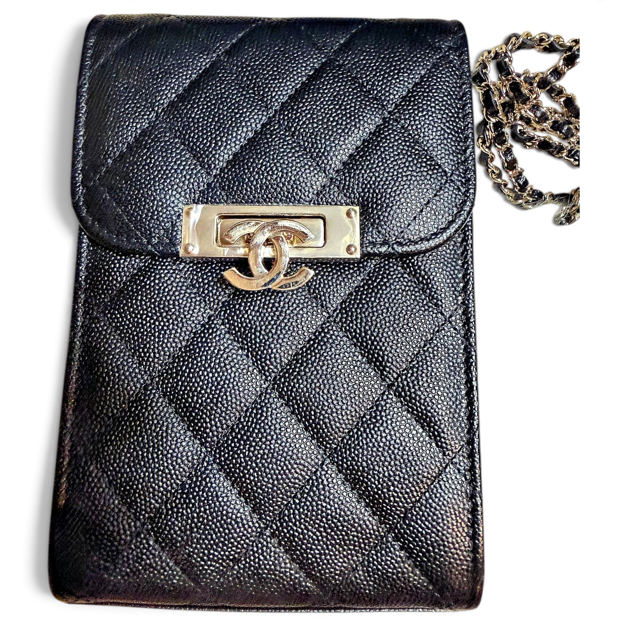 Leather clutch bag