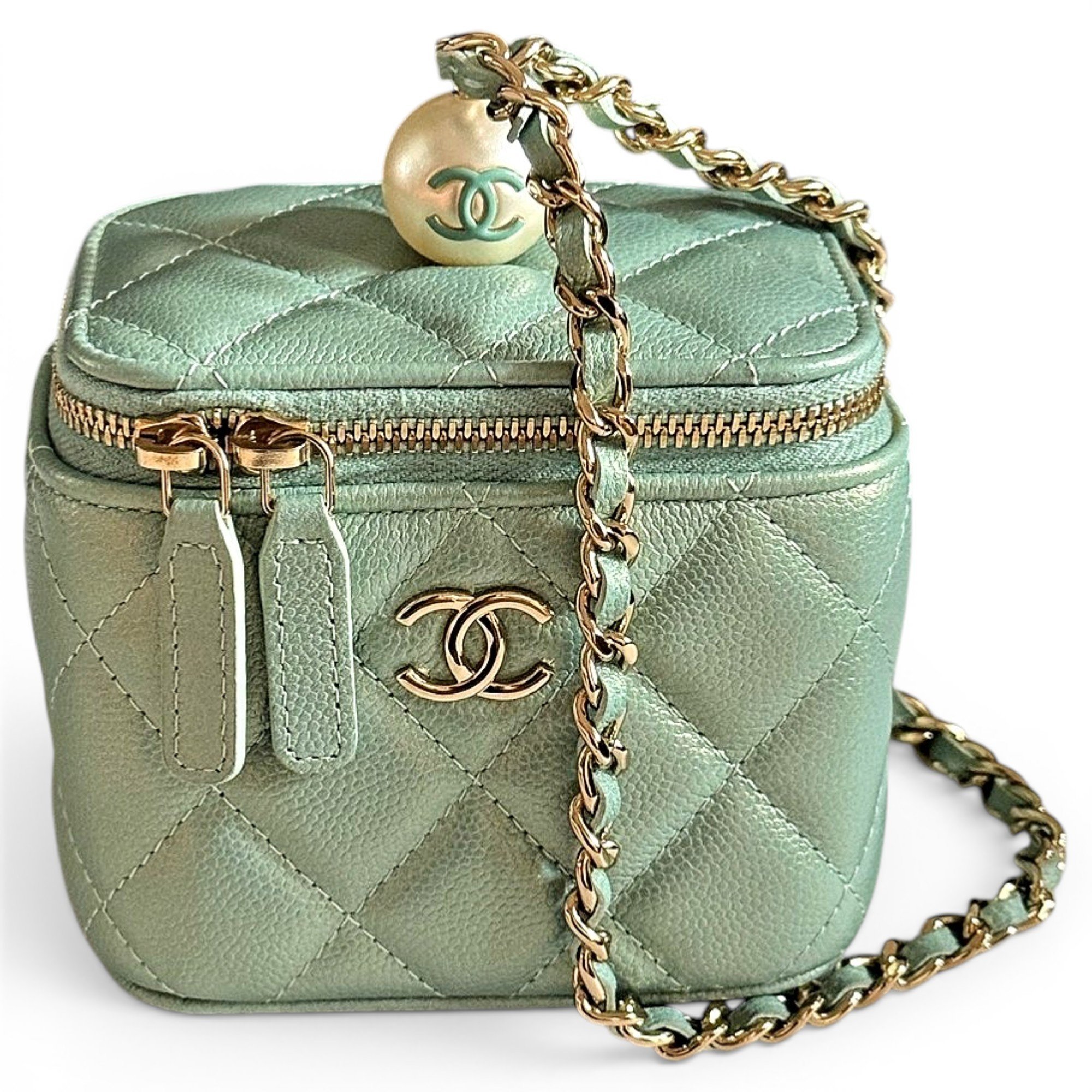 Trendy CC Vanity leather handbag