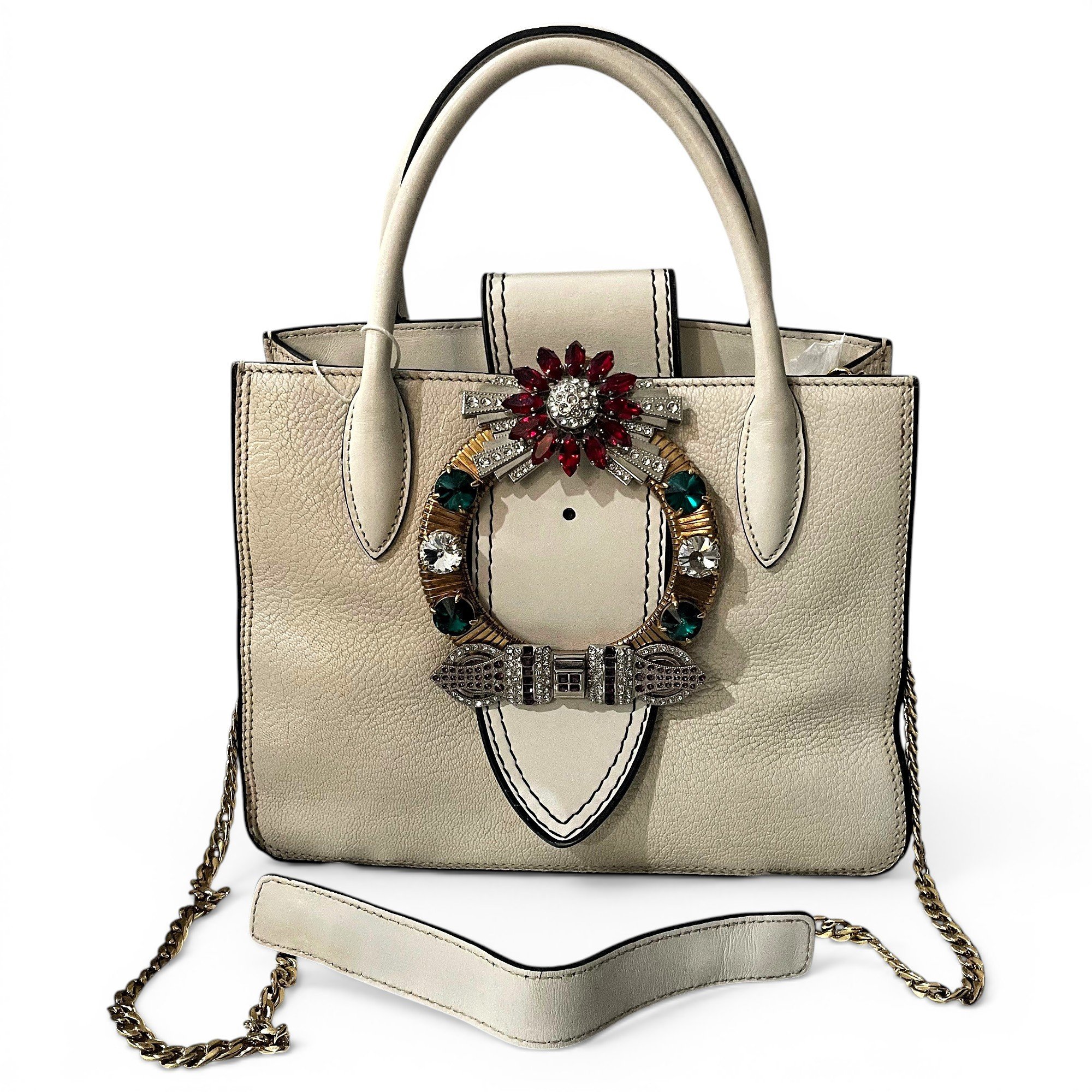 Miu Lady leather handbag