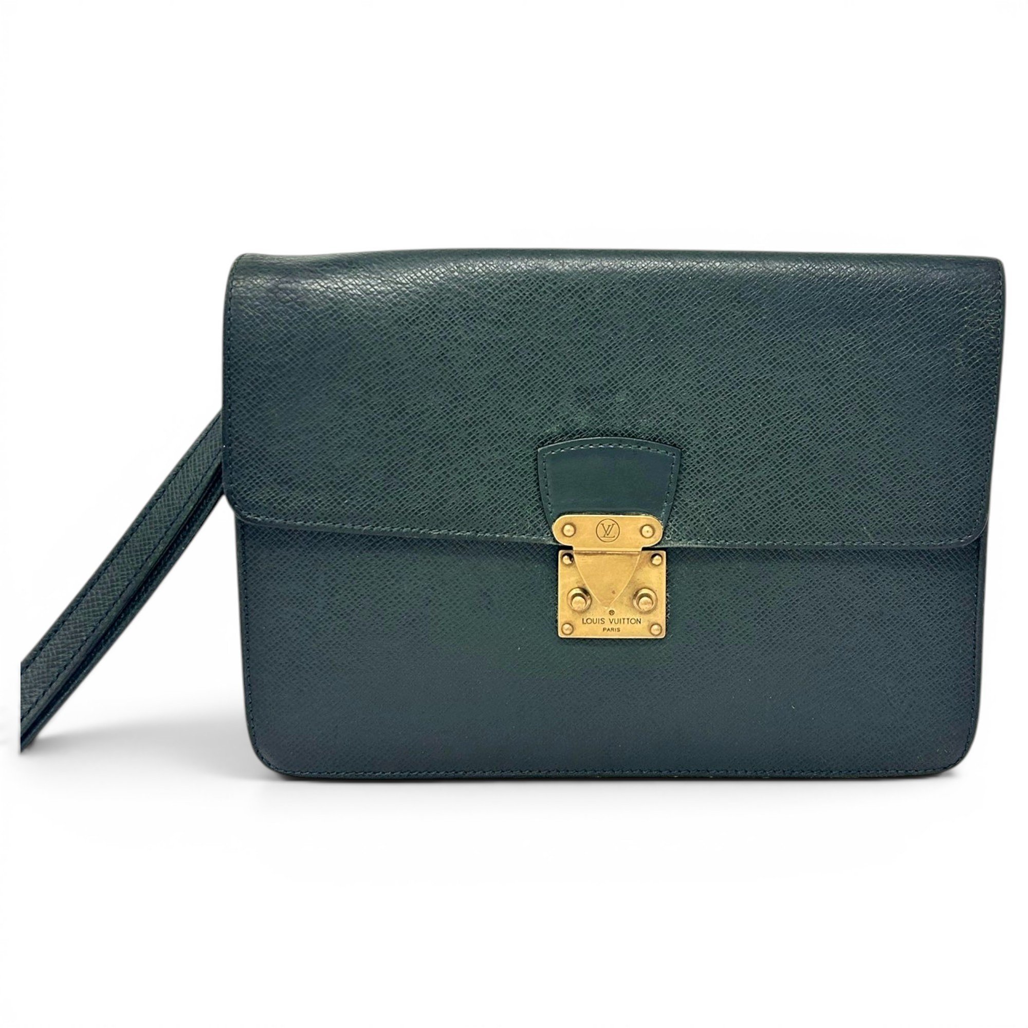 Sellier leather clutch bag