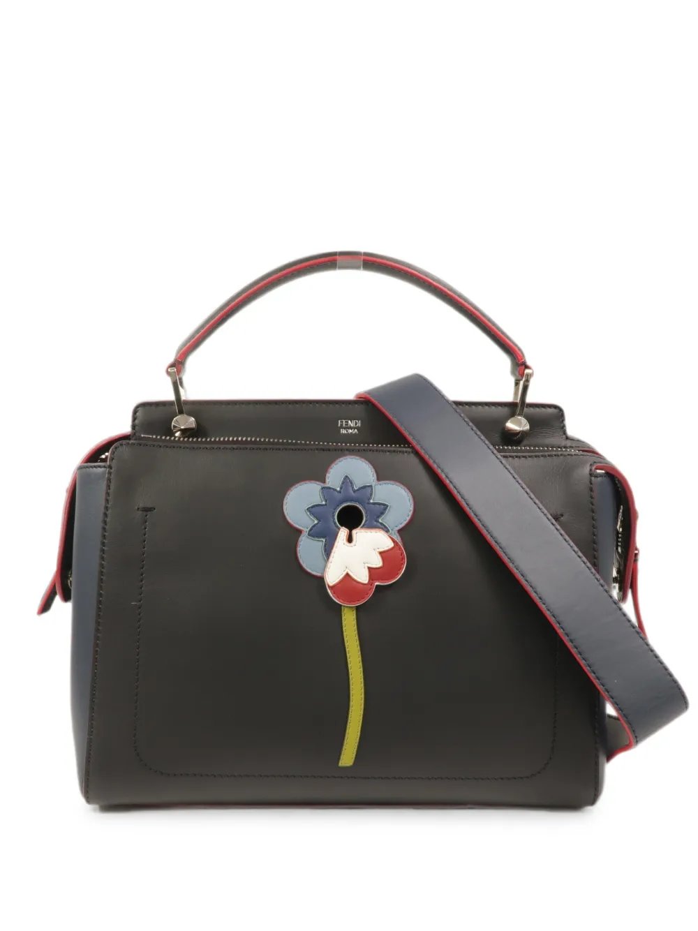Dotcom floral-appliqué tote bag