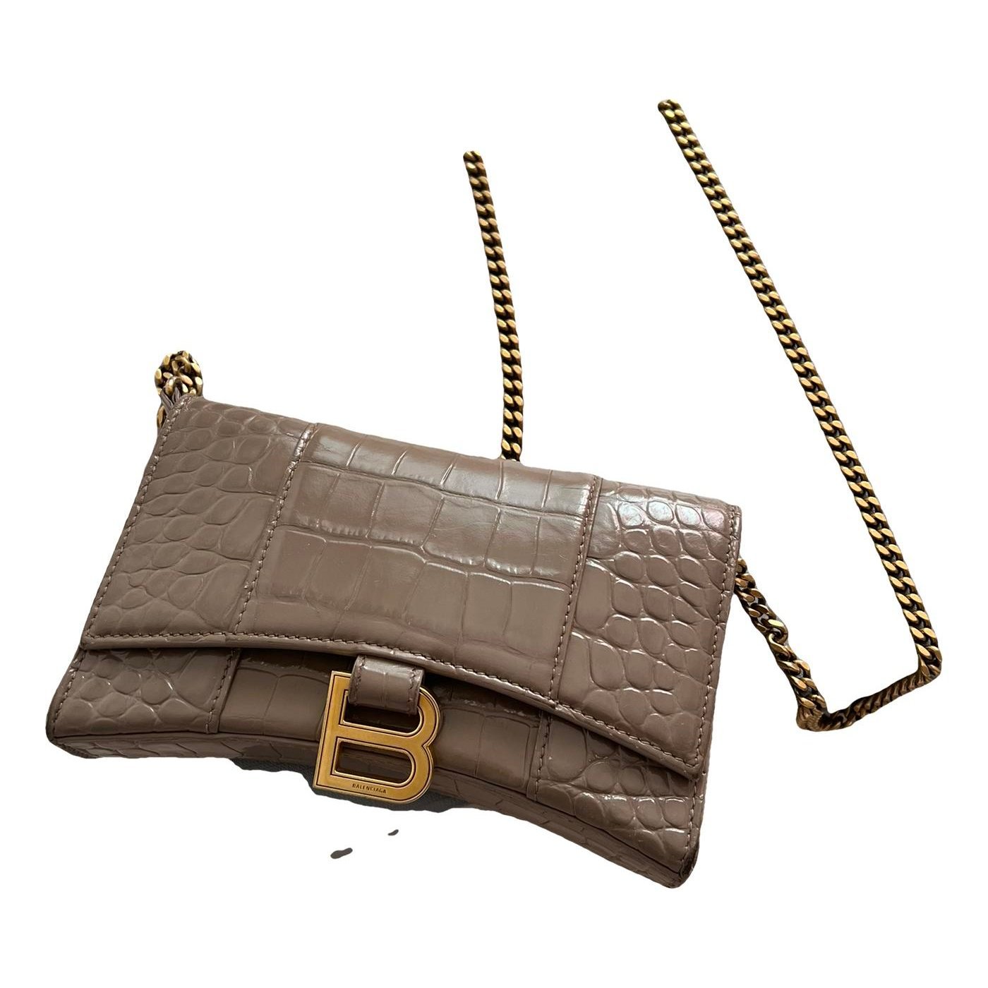 Leather clutch bag