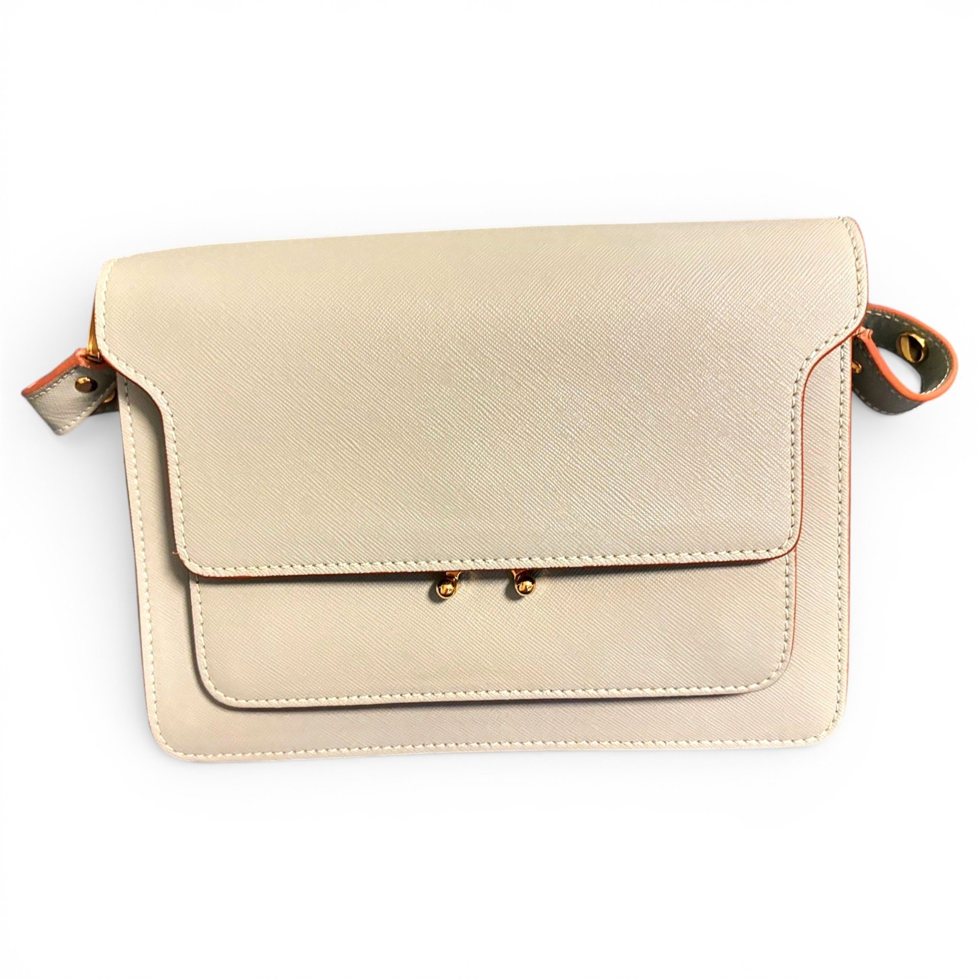 Trunk leather crossbody bag