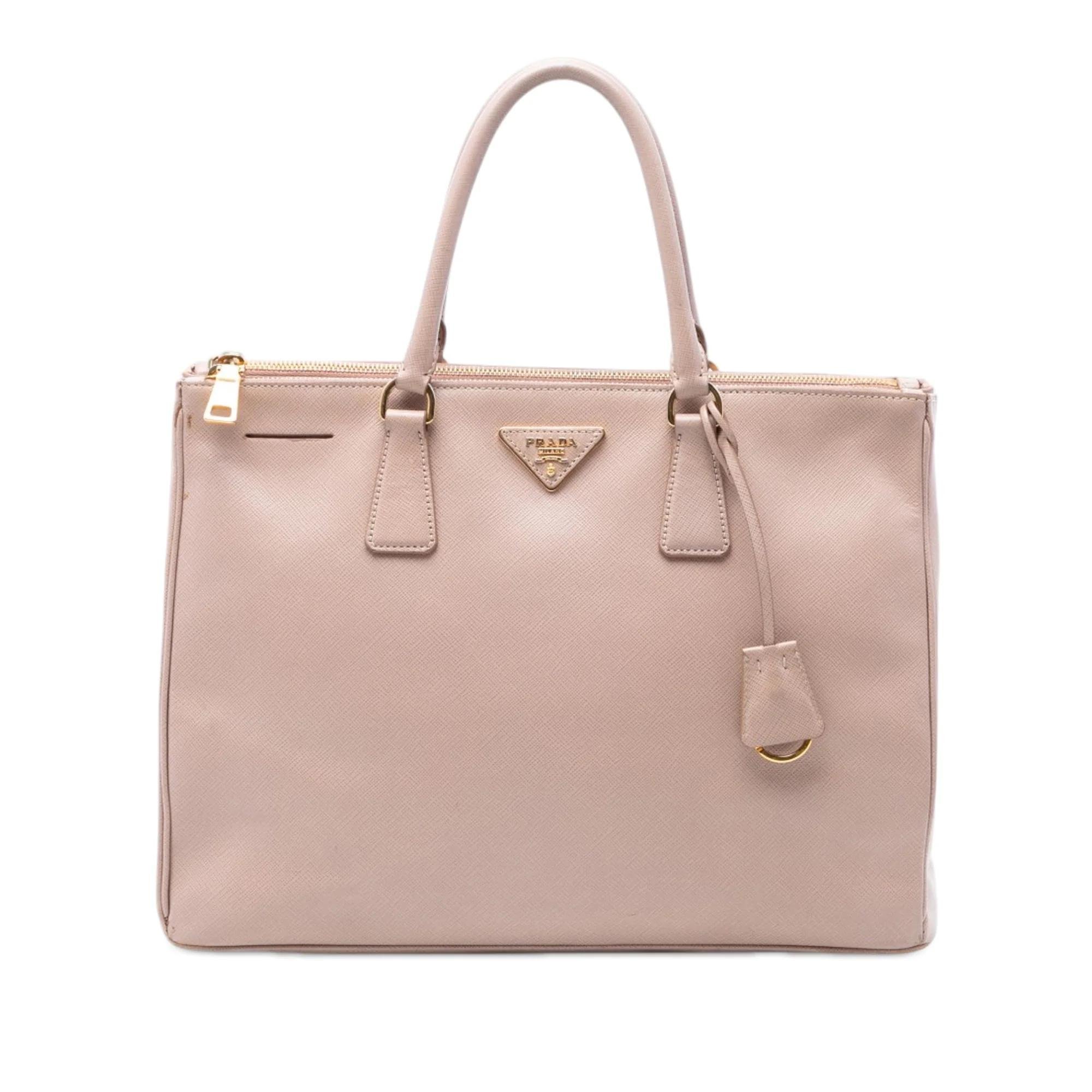 Double leather satchel