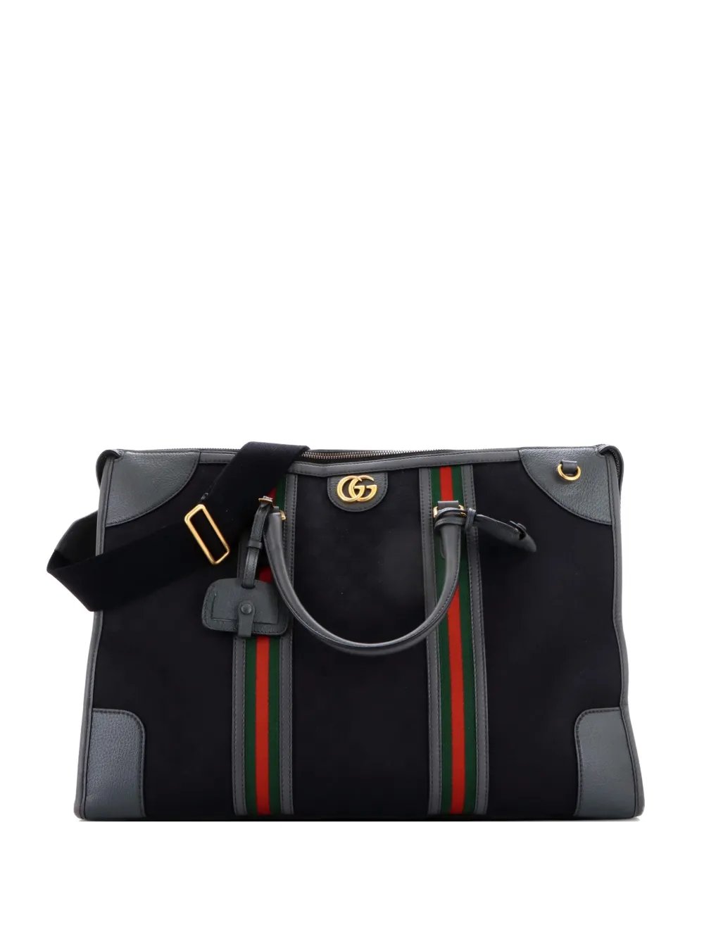 Bauletto Duffle Bag GG Canvas with Leather Large travel bag