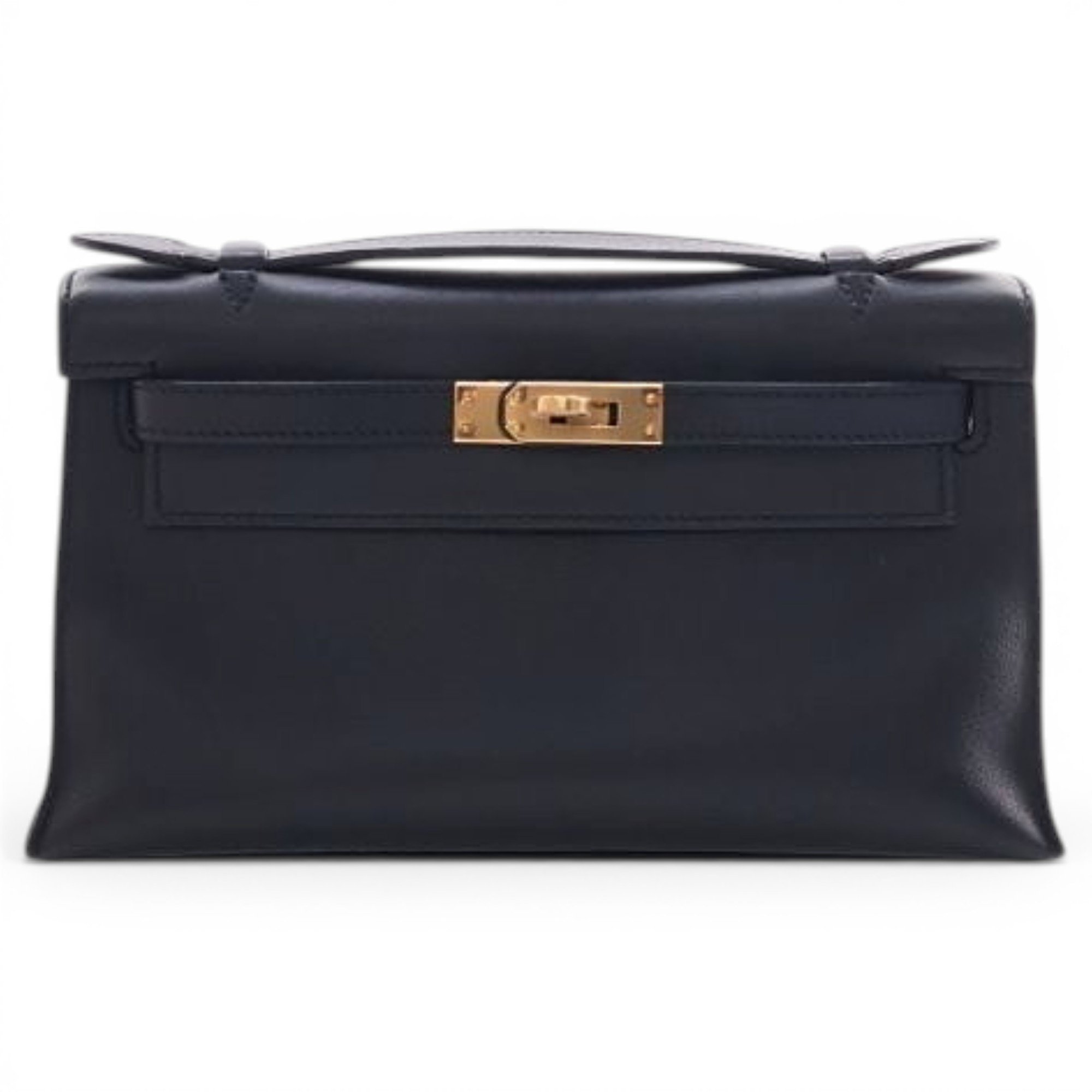 Leather clutch bag