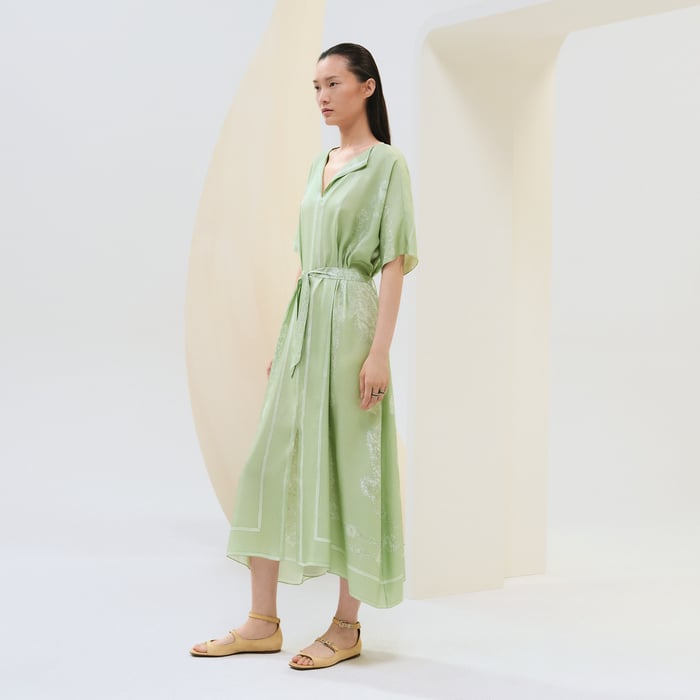Vert Tendre "Brides De Gala Et En Fleurs" Caftan