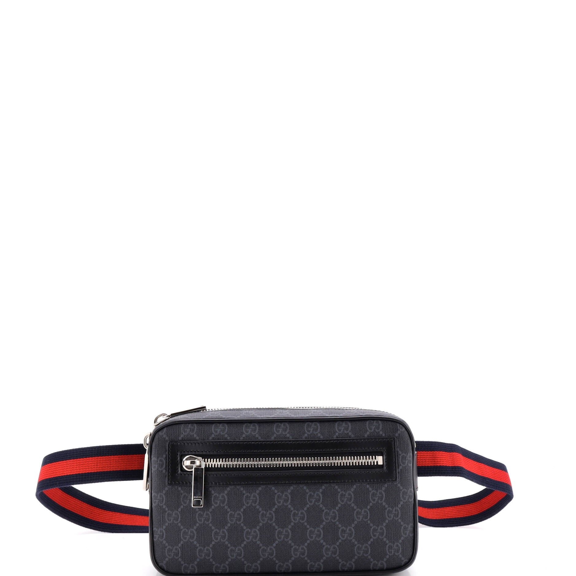 Web Zip Belt Bag GG Coated Canvas Small