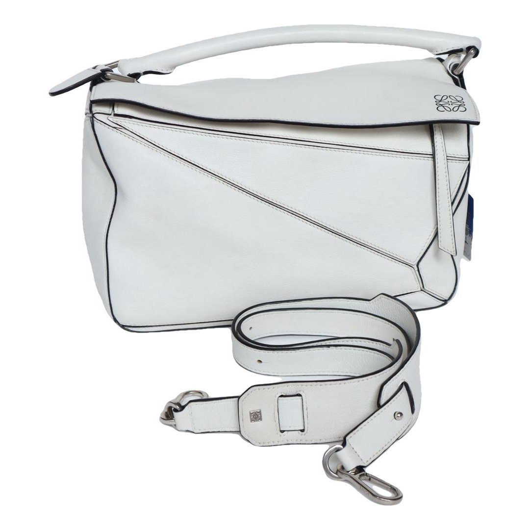 Puzzle leather handbag