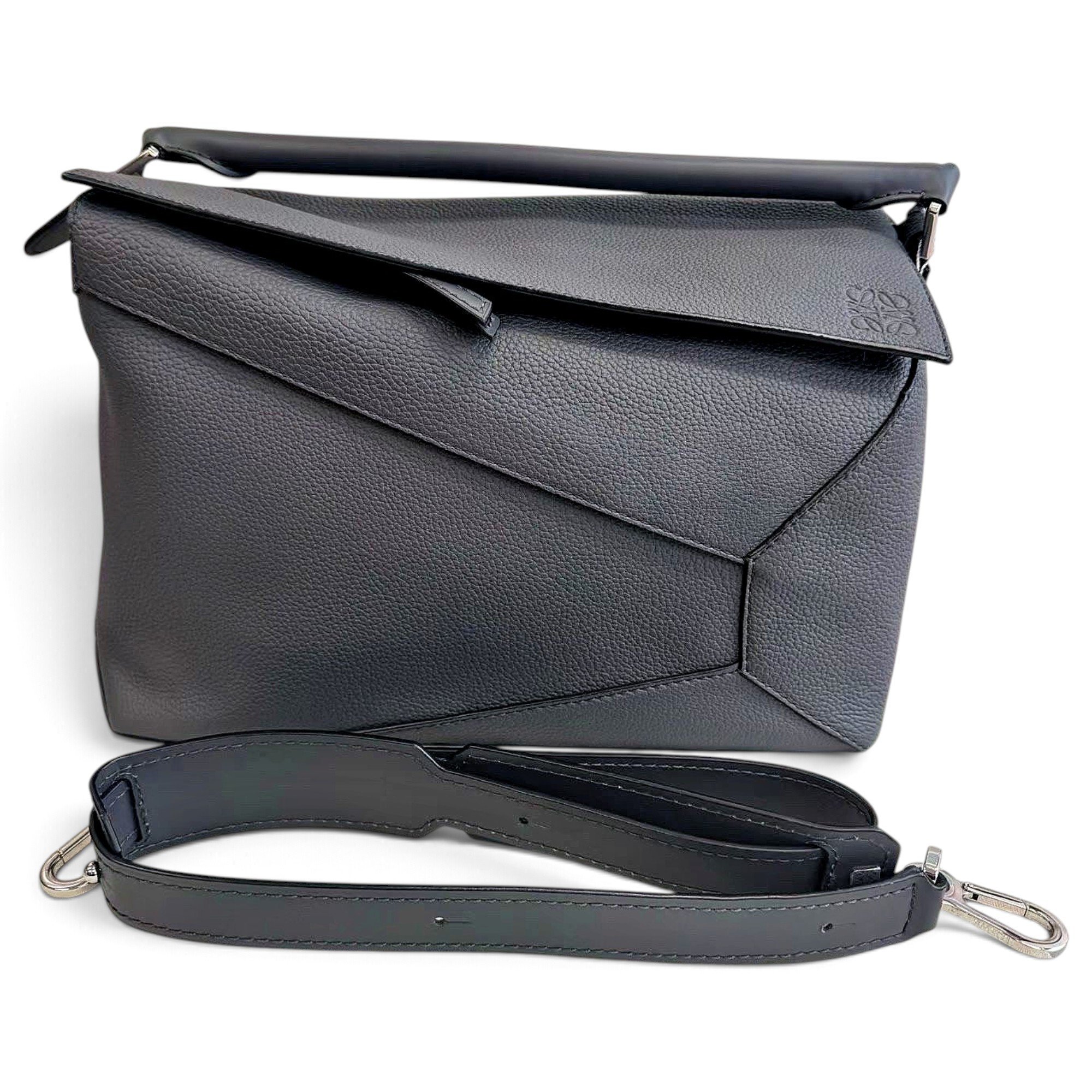 Puzzle leather handbag