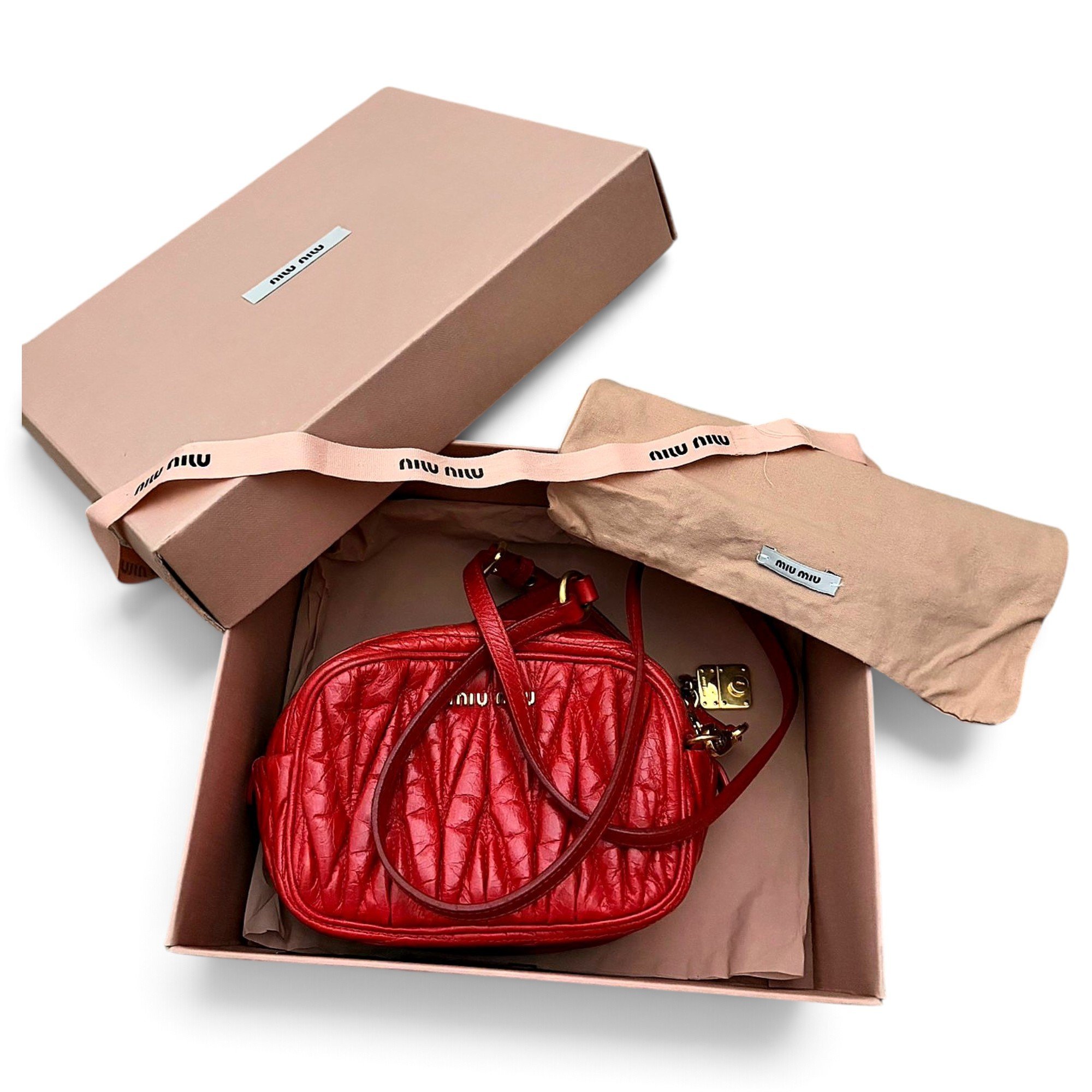 Miu Miu Matelassé leather crossbody bag