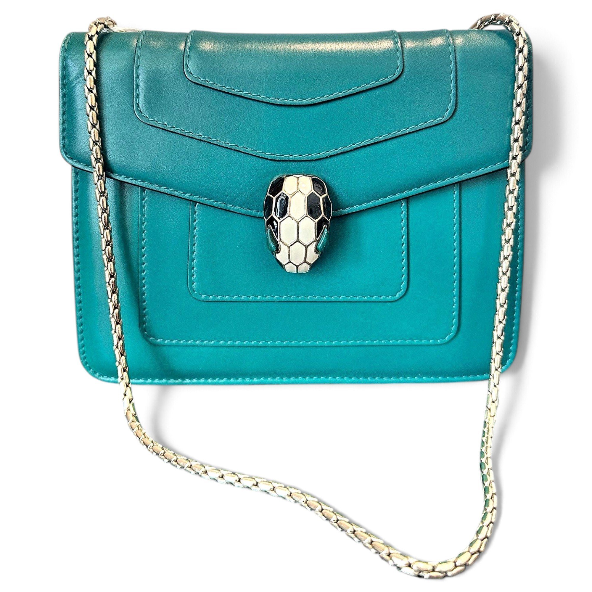 Serpenti leather handbag