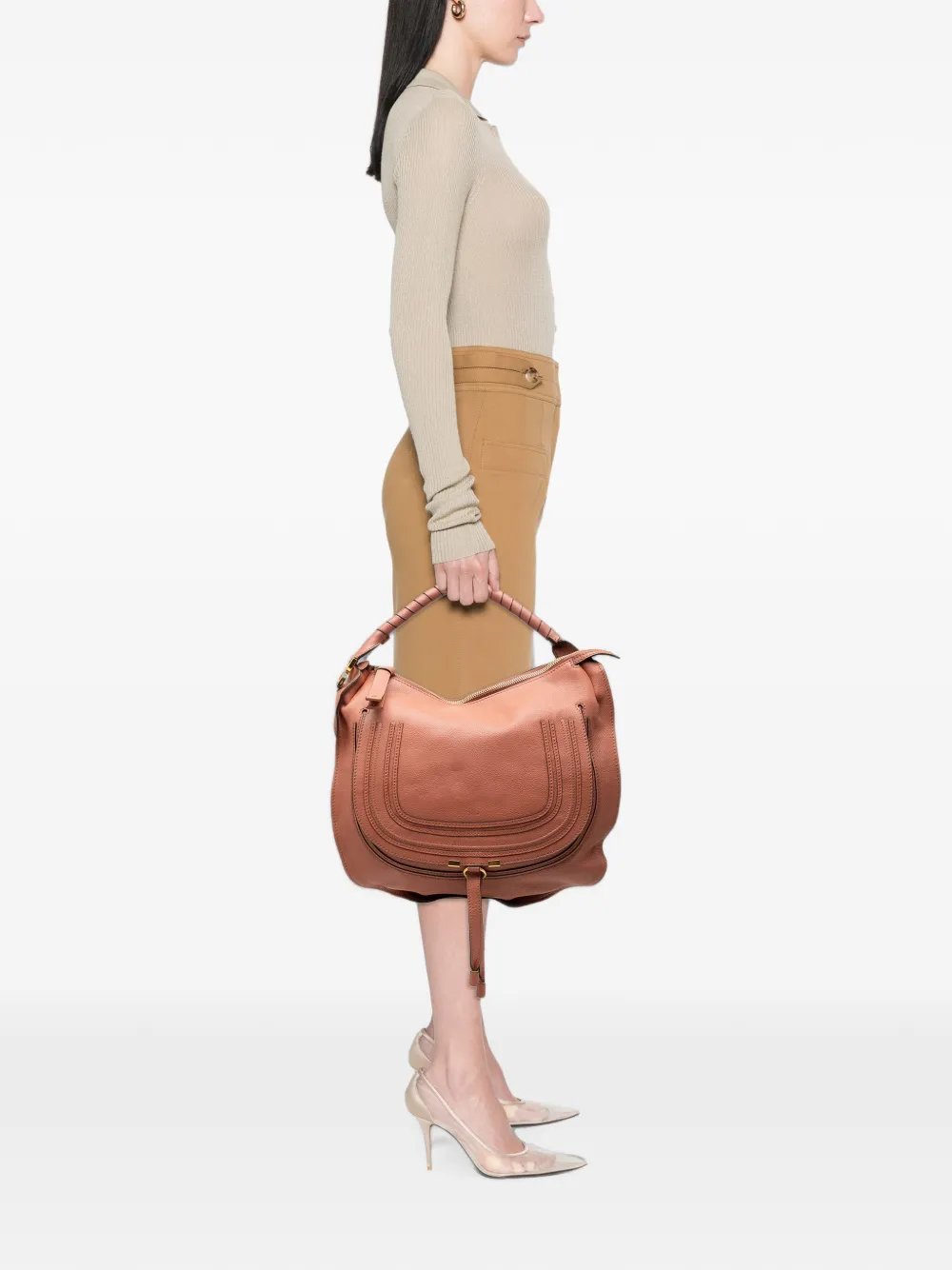 Chloe 2011 Large Pebbled Calfskin Marcie Hobo satchel