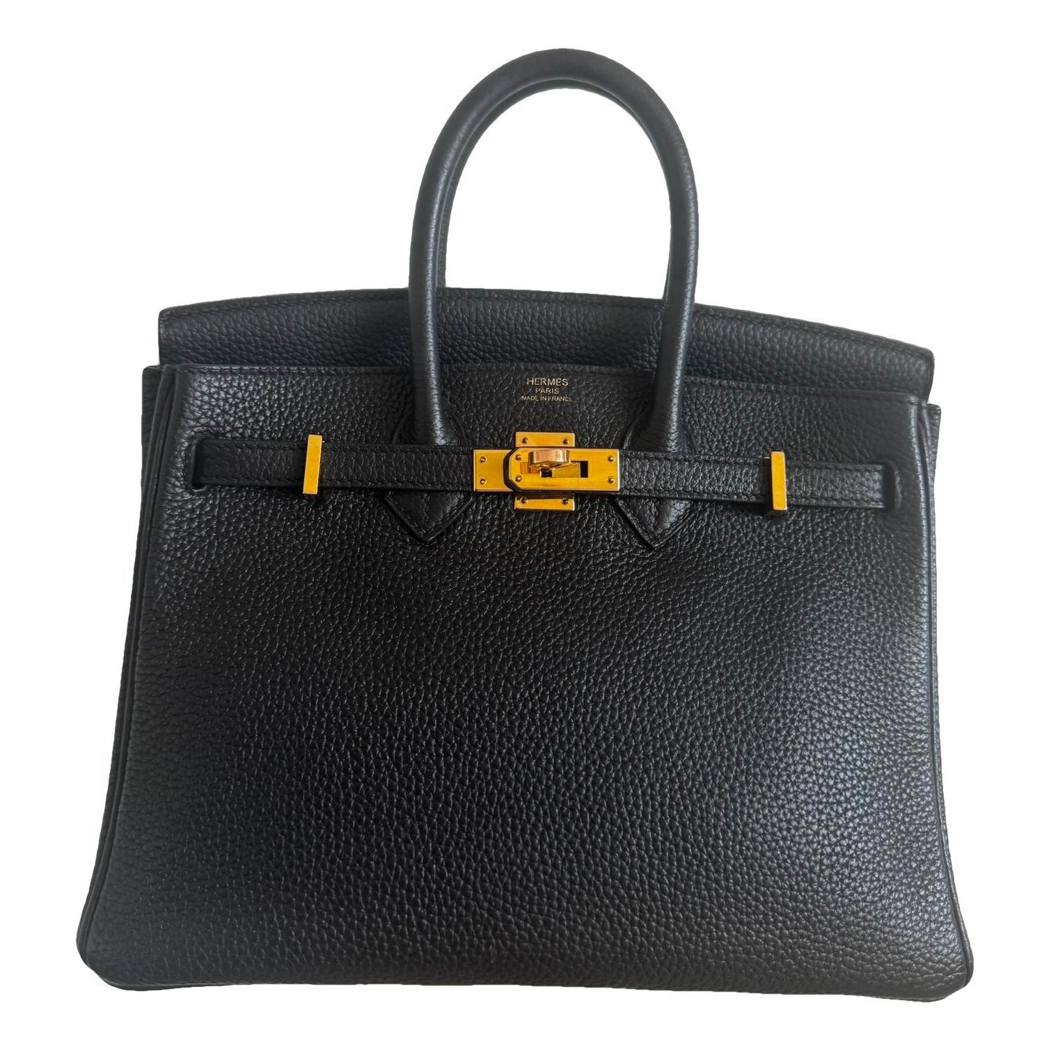 Hermes Birkin 25 Handbag Black Togo Leather