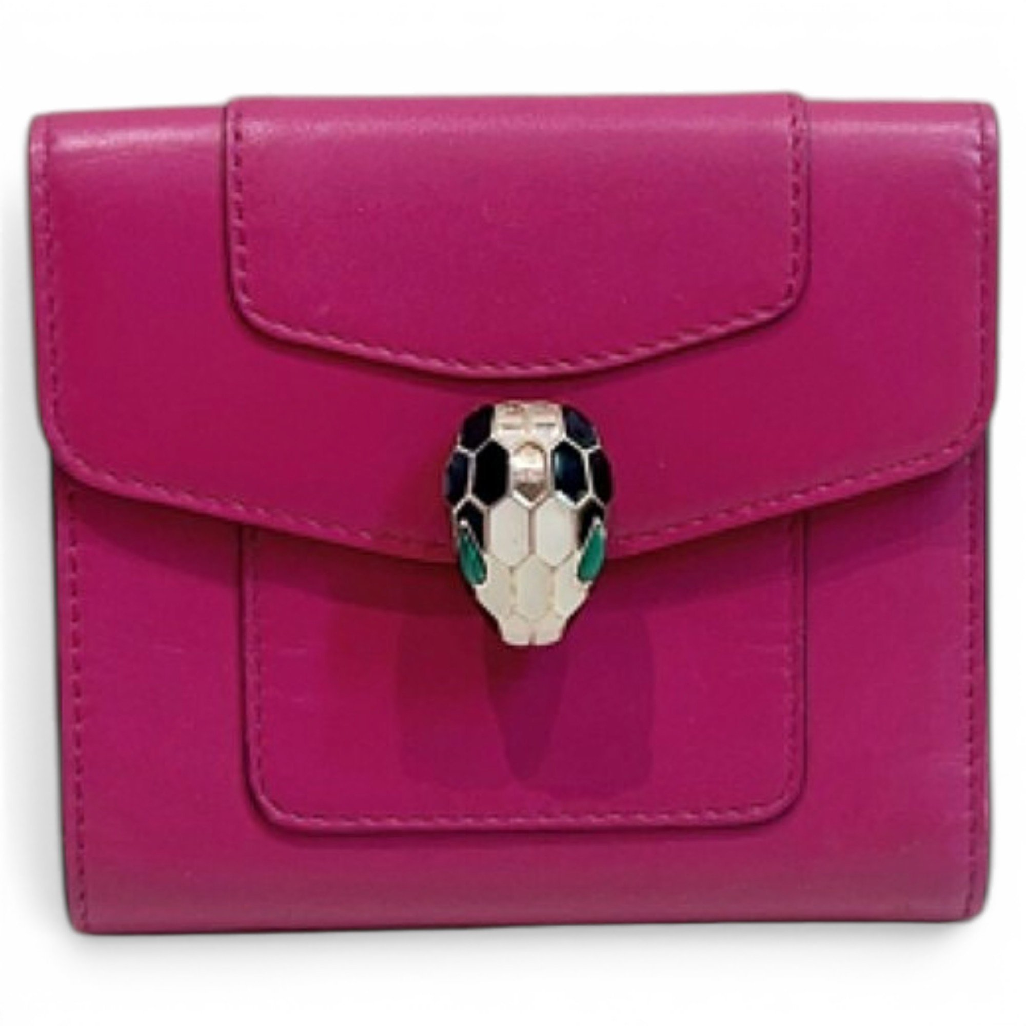 Bvlgari Serpenti leather clutch bag