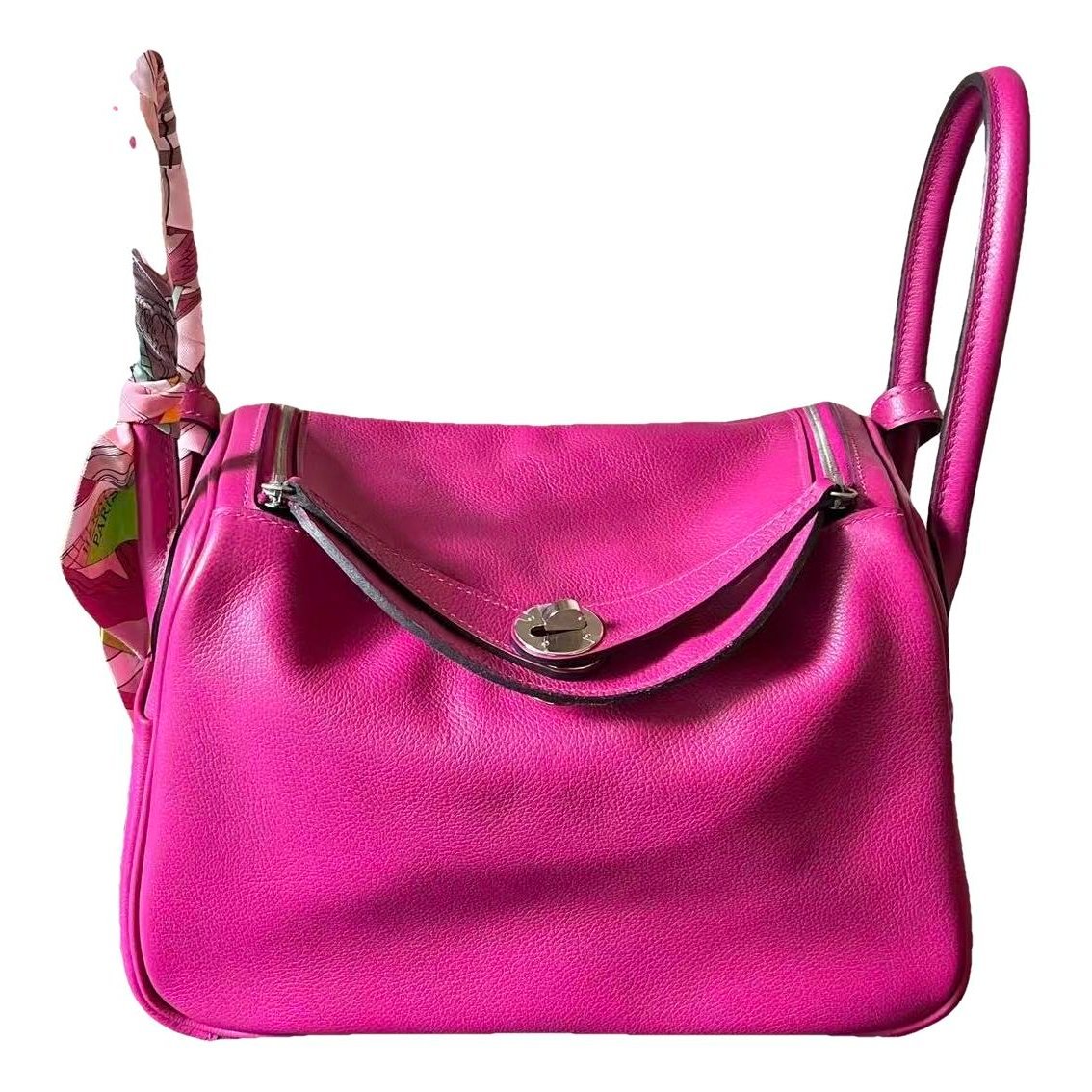 Hermes Lindy Handbag Rose Purple Epsom Leather