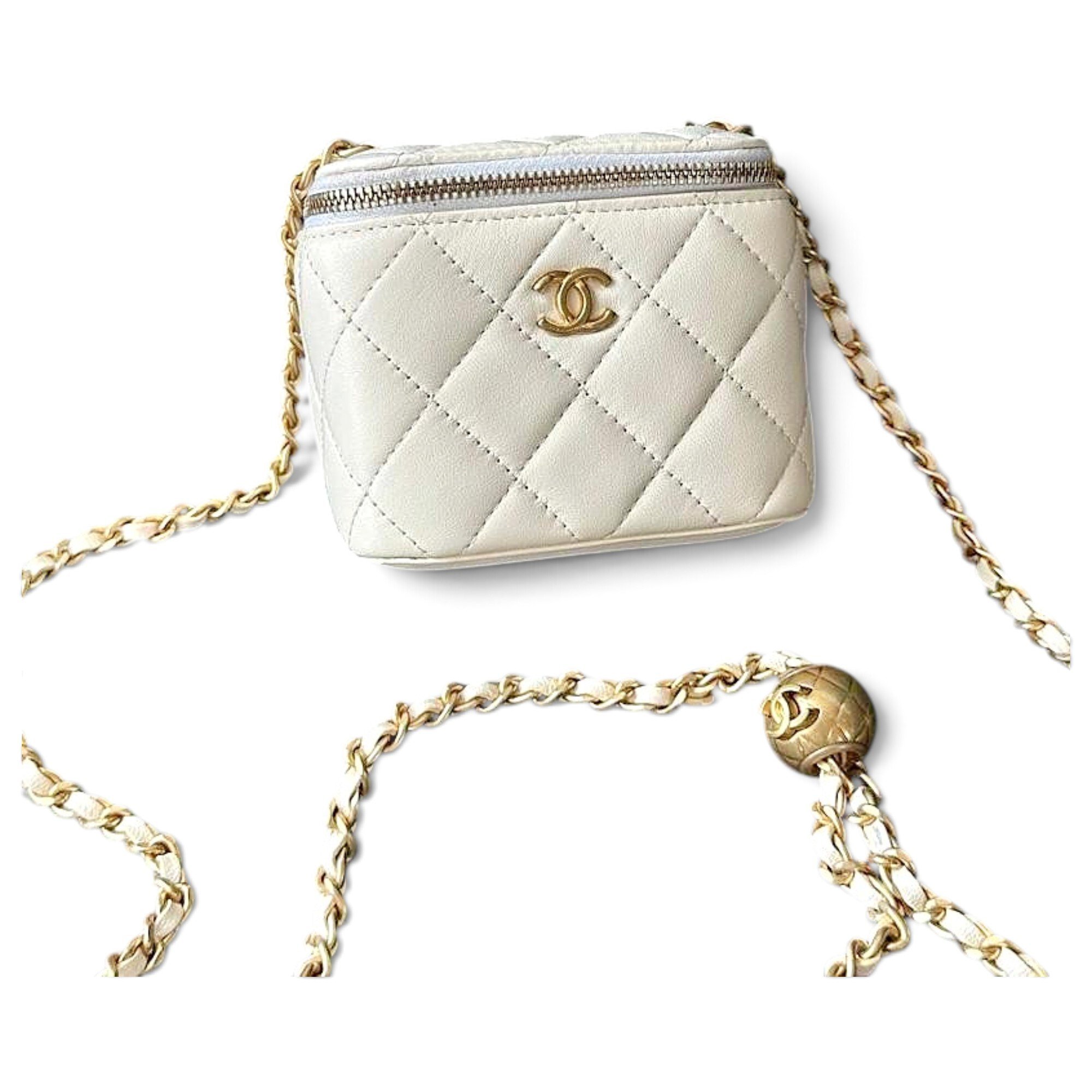 Vanity leather handbag