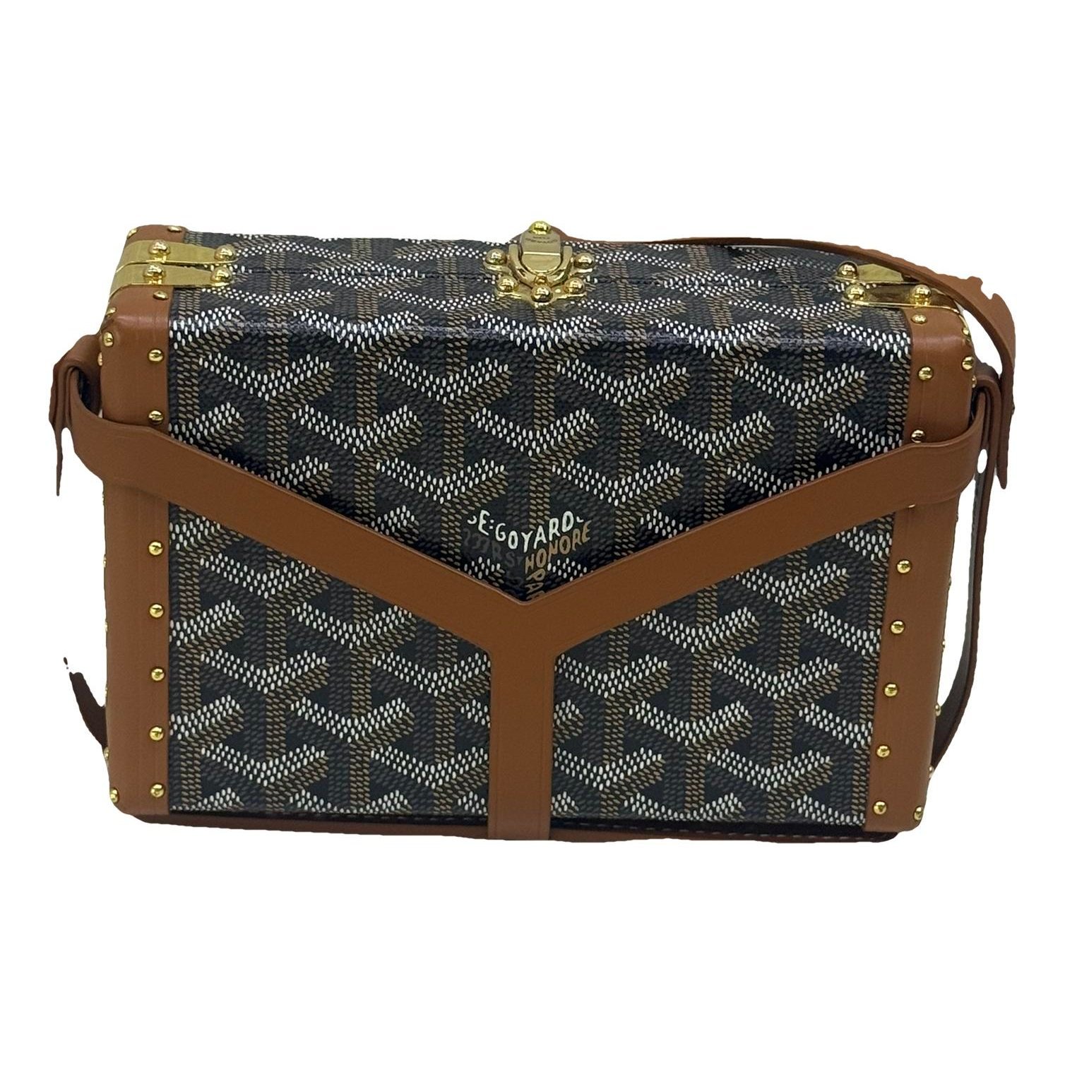 Minaudiere Goyardine leather crossbody bag