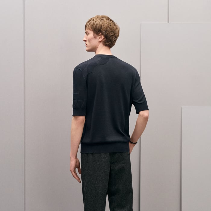 Marine "Maillon Puzzle" Crewneck Sweater