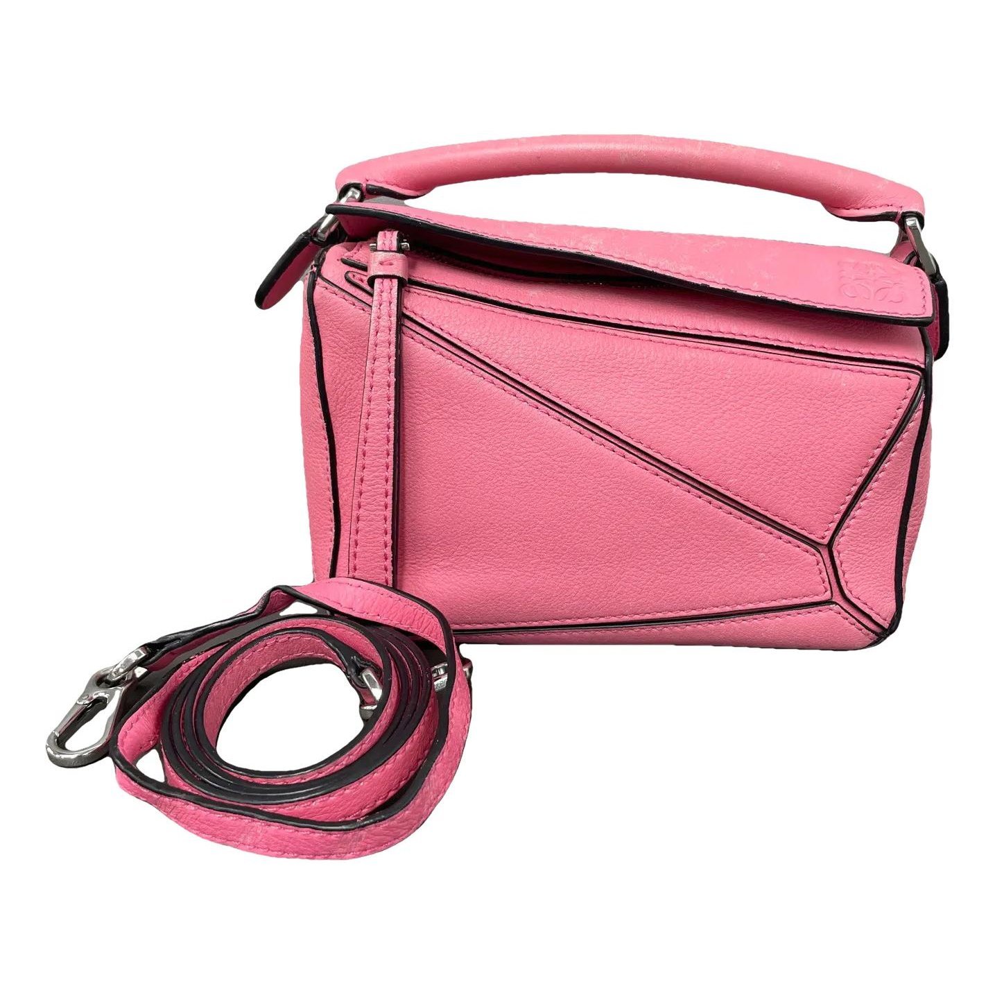 Puzzle leather handbag