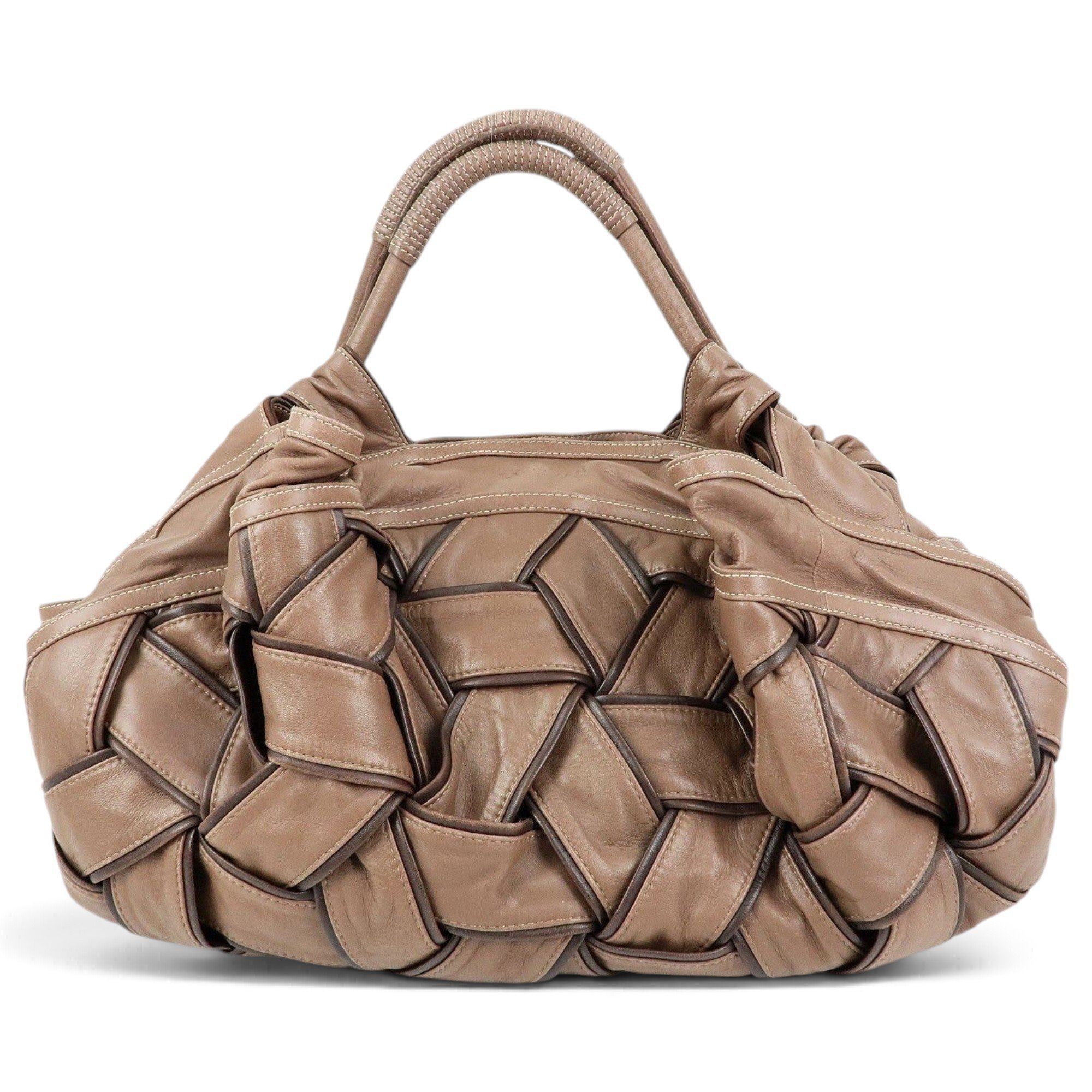 Anagram leather handbag