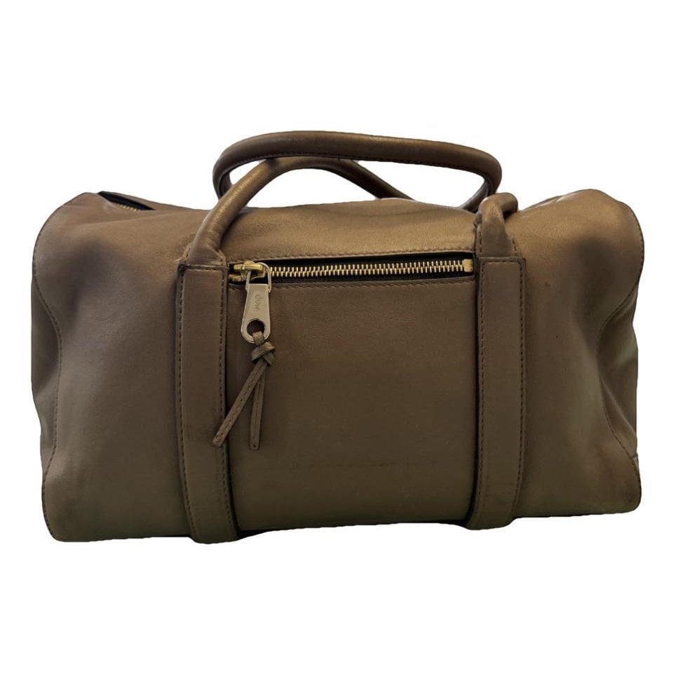 Madeleine leather bowling bag