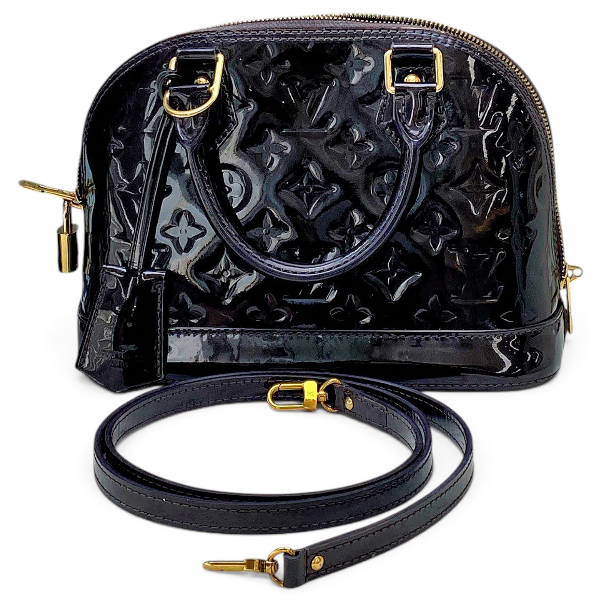 Patent leather handbag
