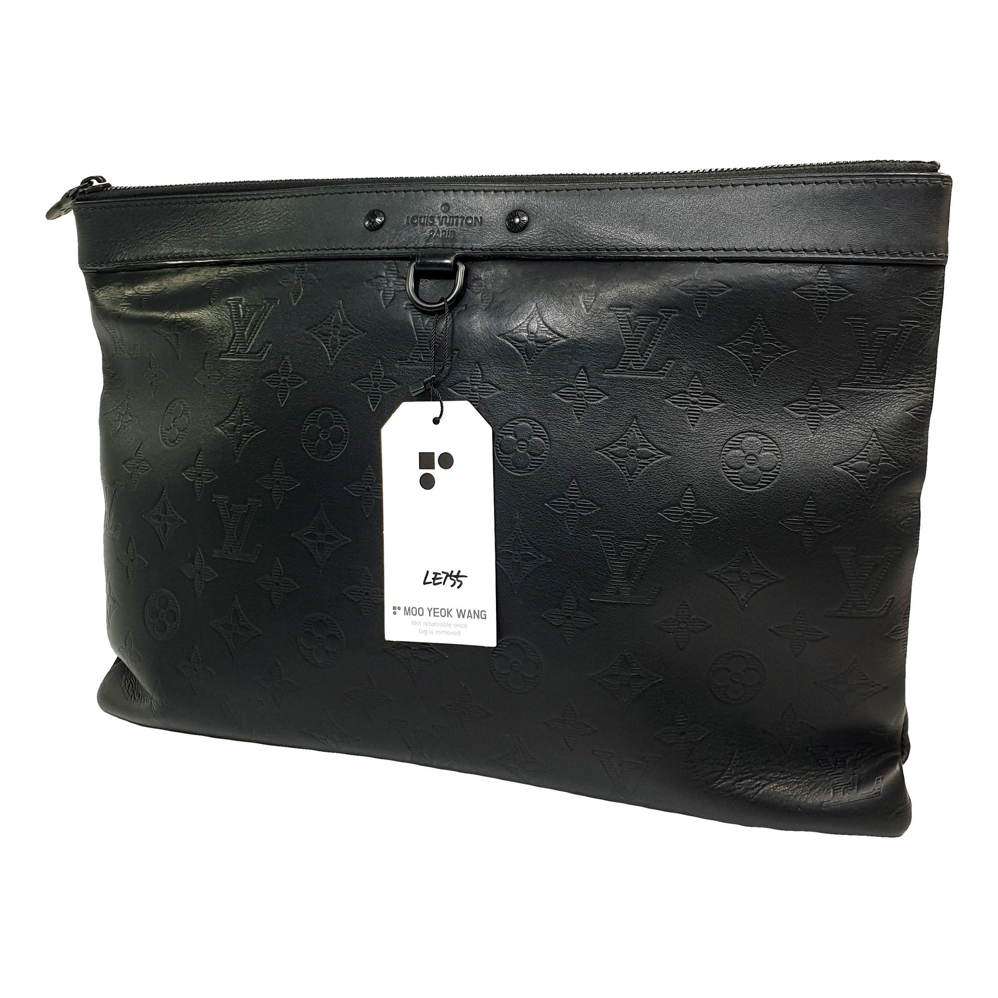 Leather clutch bag