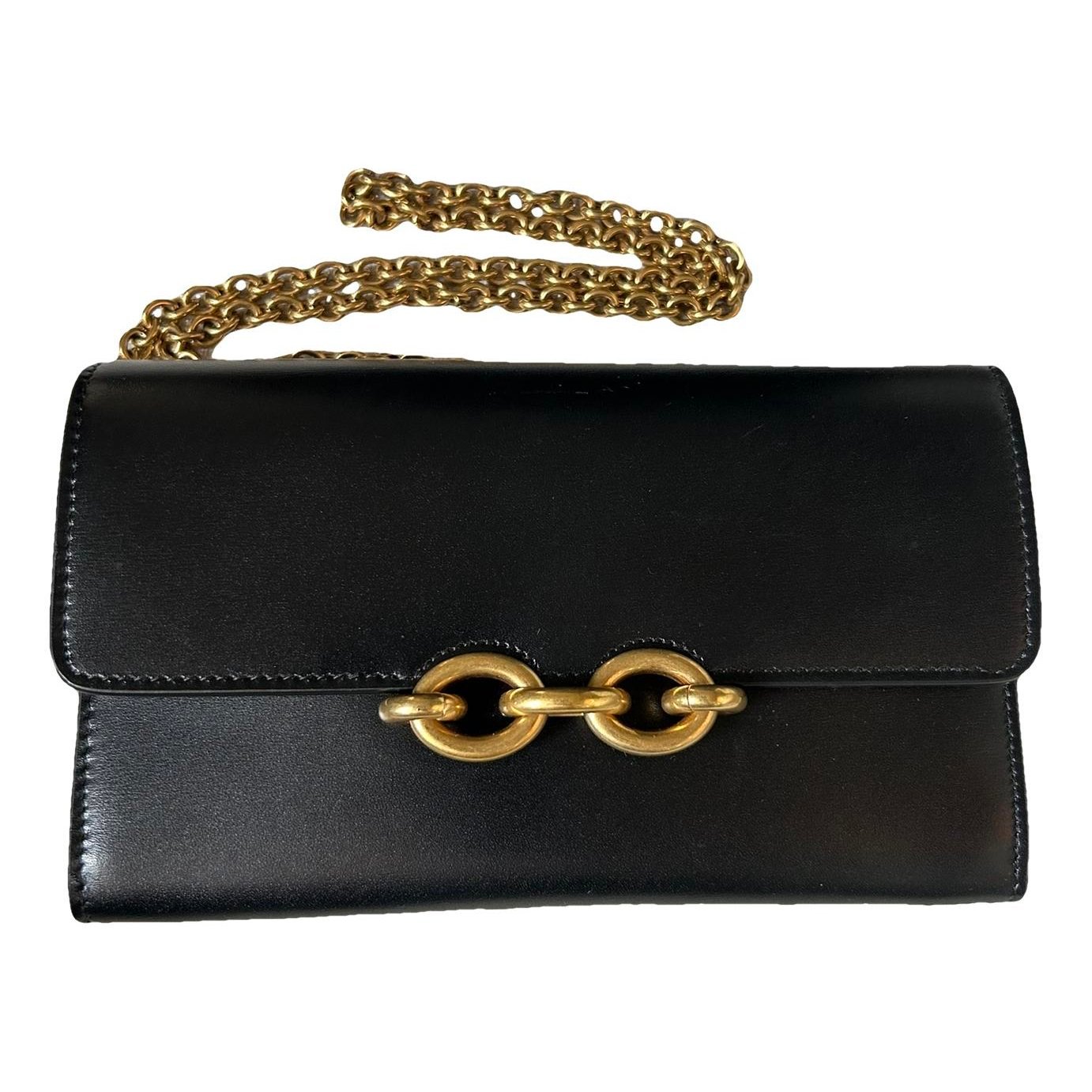Leather clutch bag