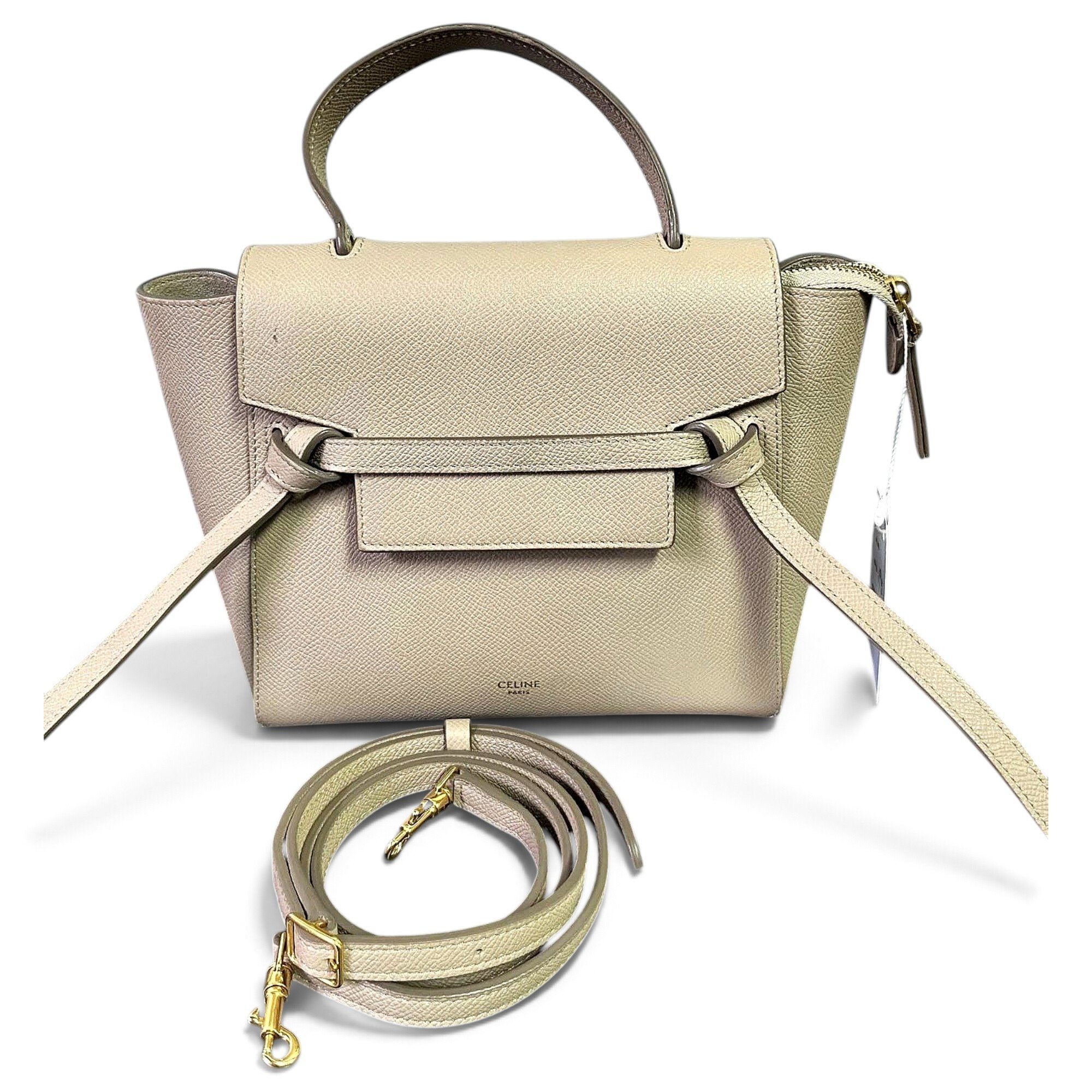 Belt leather handbag